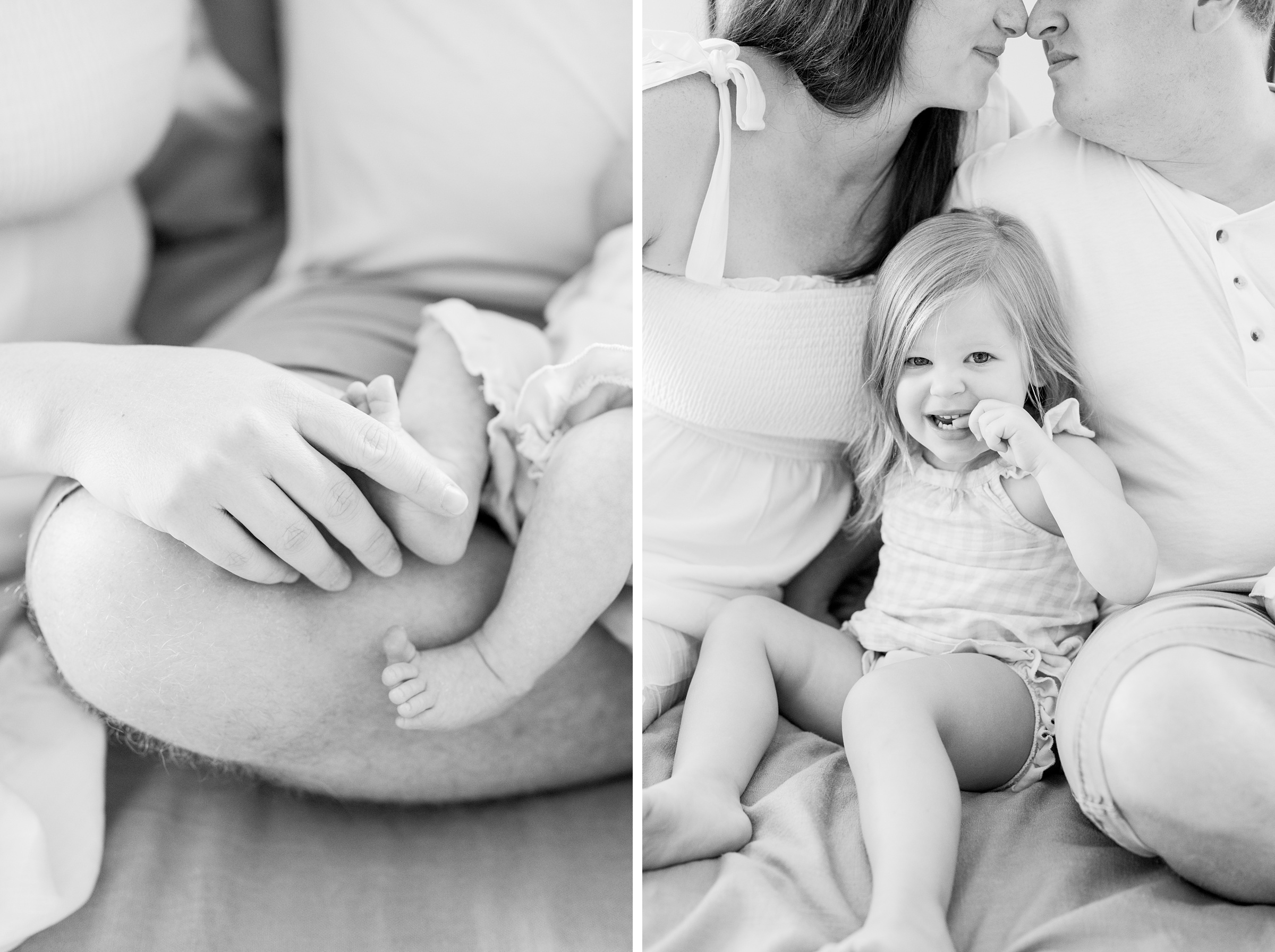 In home lifestyle newborn session photographed by Baltimore Maternity and Newborn Photographer Cait Kramer.