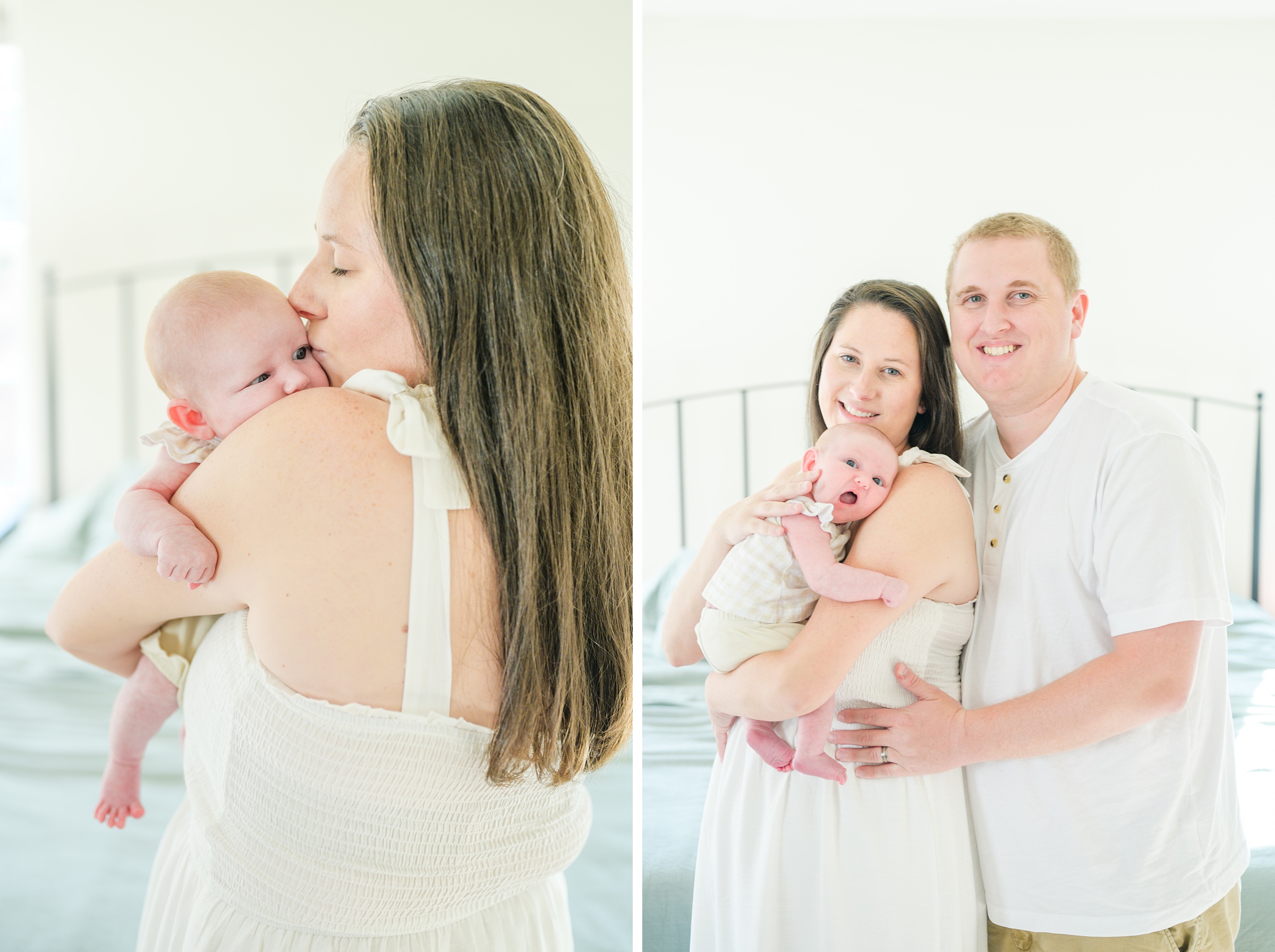 In home lifestyle newborn session photographed by Baltimore Maternity and Newborn Photographer Cait Kramer.