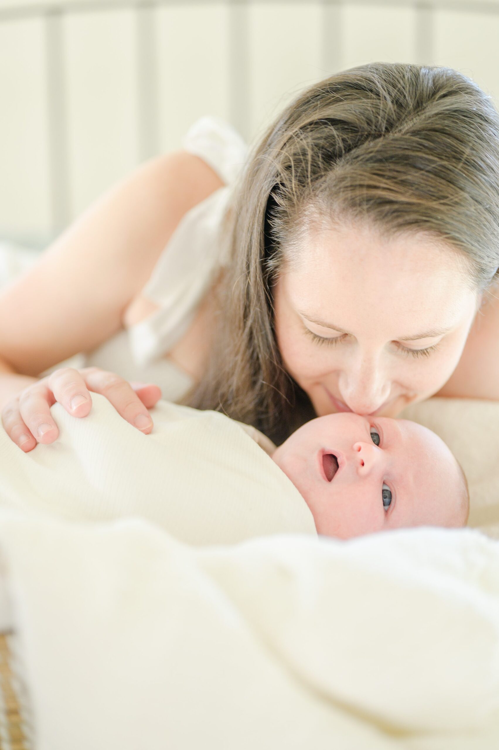 In home lifestyle newborn session photographed by Baltimore Maternity and Newborn Photographer Cait Kramer.