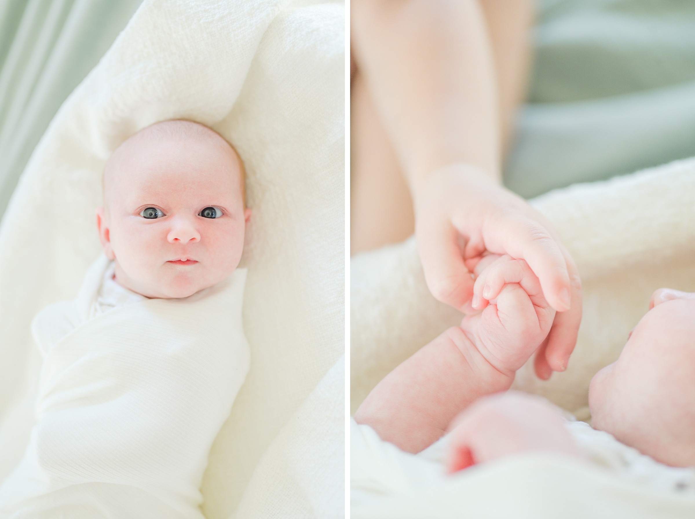 In home lifestyle newborn session photographed by Baltimore Maternity and Newborn Photographer Cait Kramer.