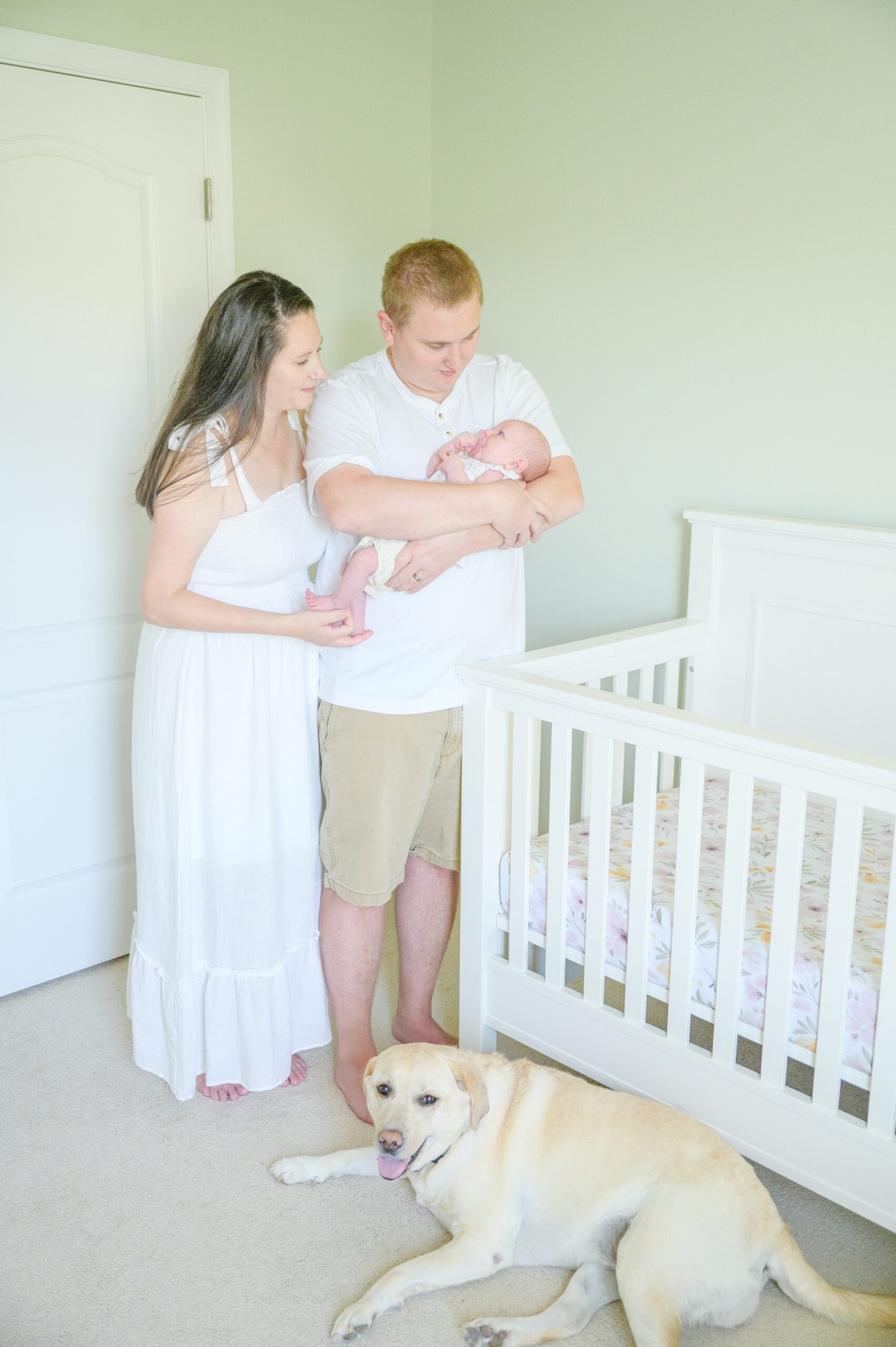 In home lifestyle newborn session photographed by Baltimore Maternity and Newborn Photographer Cait Kramer.