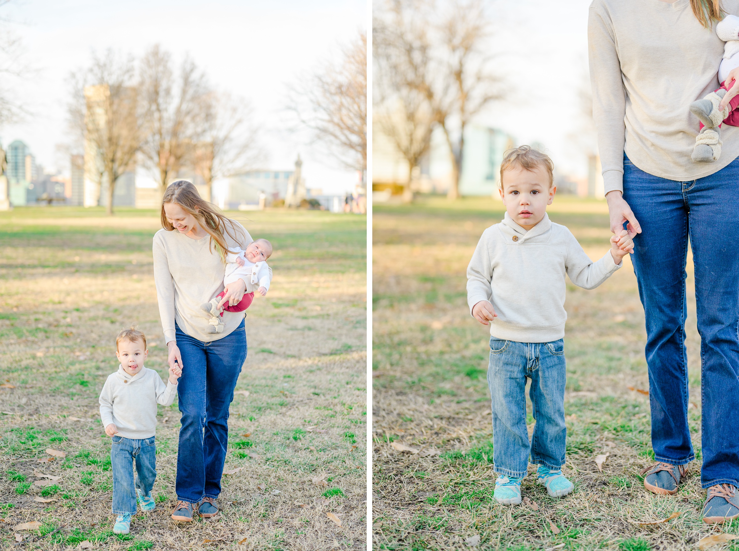 Federal Hill family photo session in Baltimore, MD with family photographer Cait Kramer.