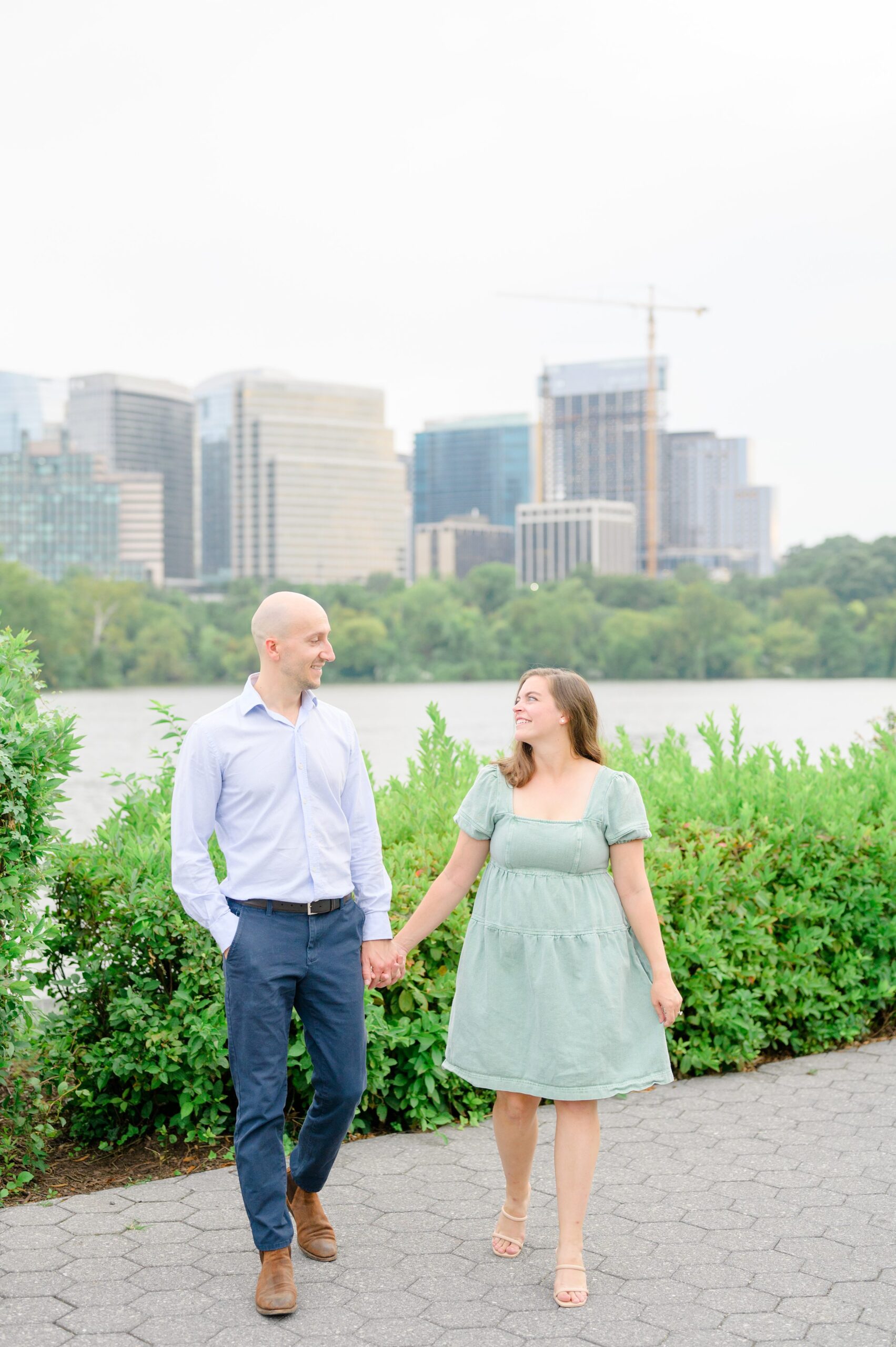 Engaged coupled in DC photographed by Baltimore Wedding Photographer Cait Kramer.