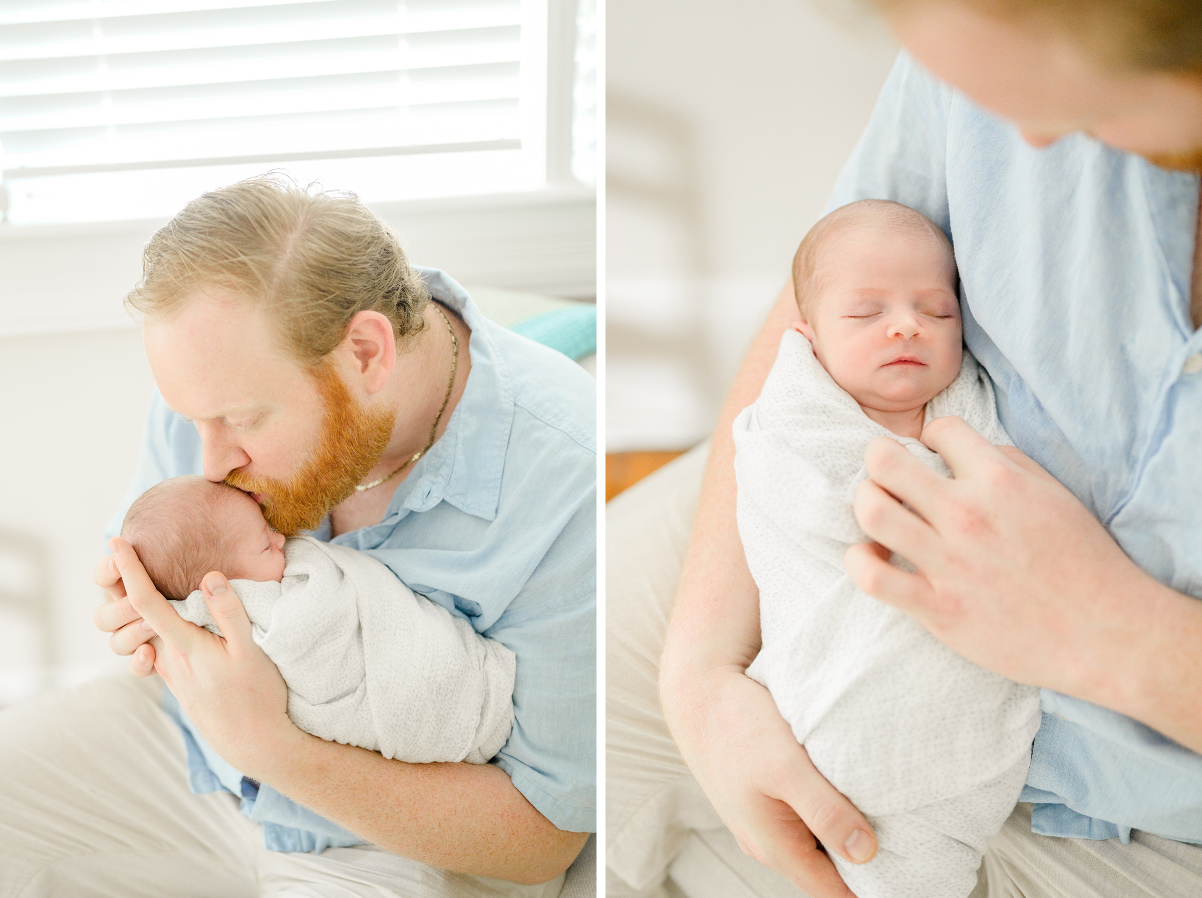 In home newborn session in Washington, DC photographed by Baltimore lifestyle newborn photographer Cait Kramer.