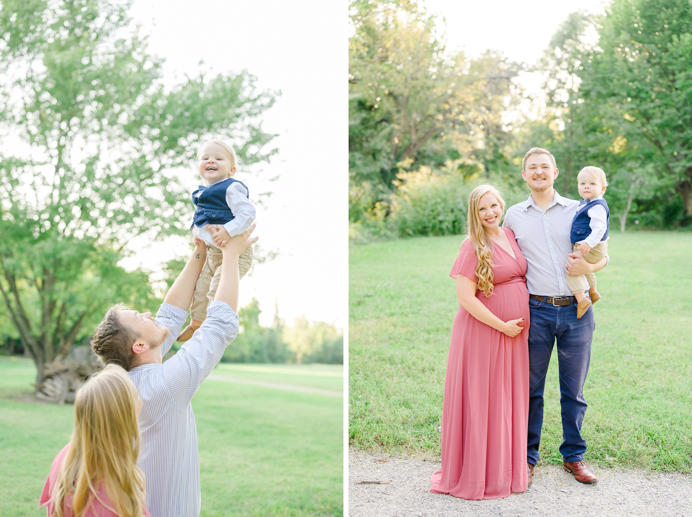 Maternity and family portrait session at Jones Point Park in Alexandria, Virginia photographed by Baltimore Maternity Photographer Cait Kramer Photography.