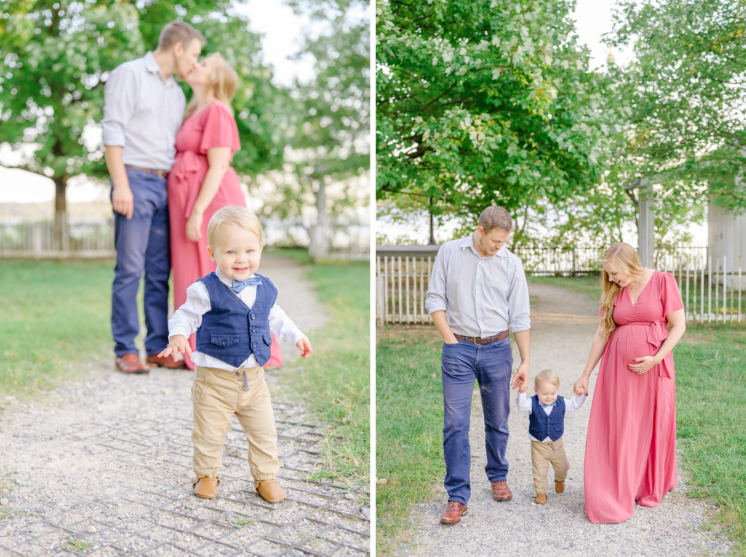 Maternity and family portrait session at Jones Point Park in Alexandria, Virginia photographed by Baltimore Maternity Photographer Cait Kramer Photography.