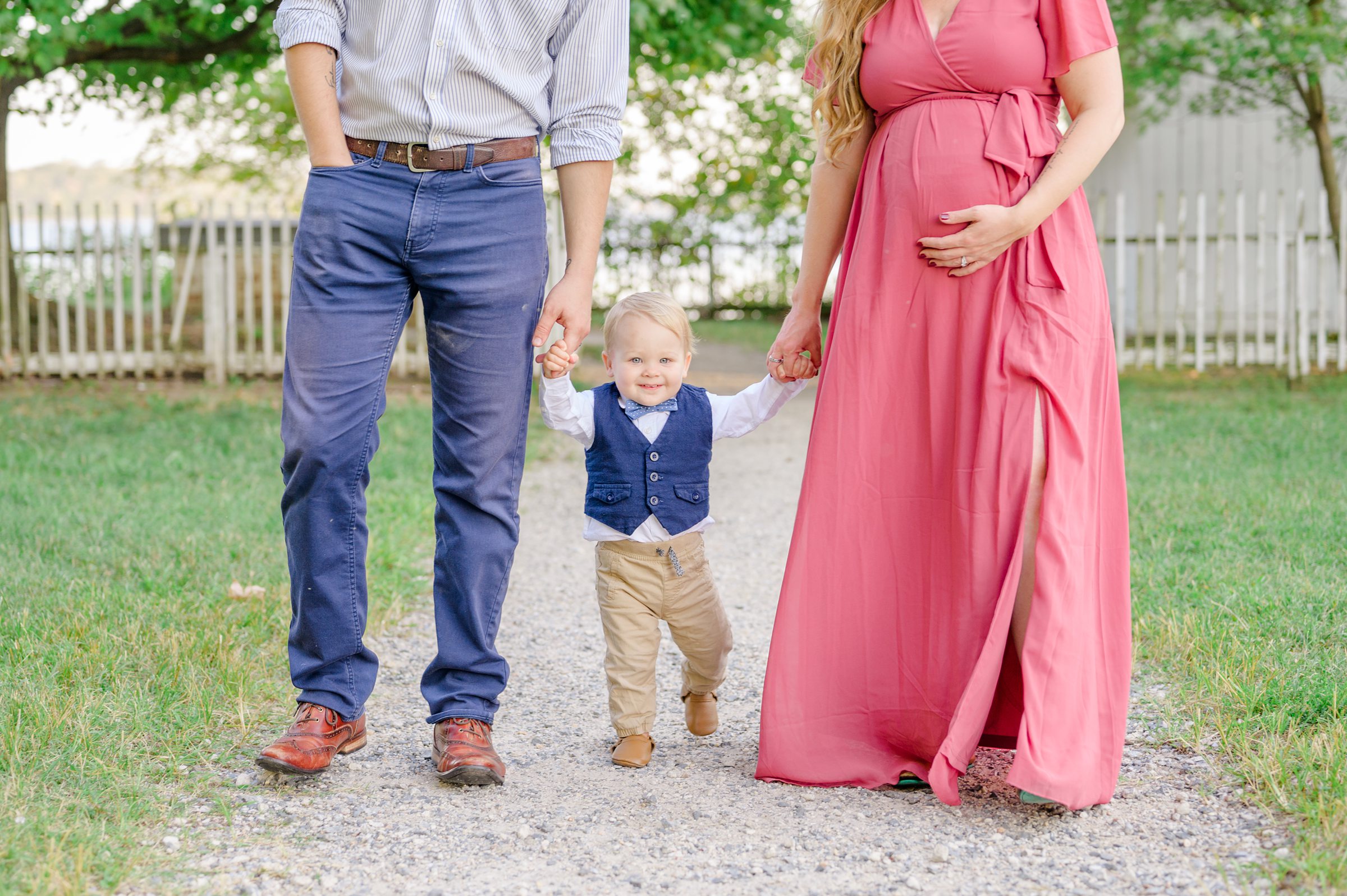 Maternity and family portrait session at Jones Point Park in Alexandria, Virginia photographed by Baltimore Maternity Photographer Cait Kramer Photography.