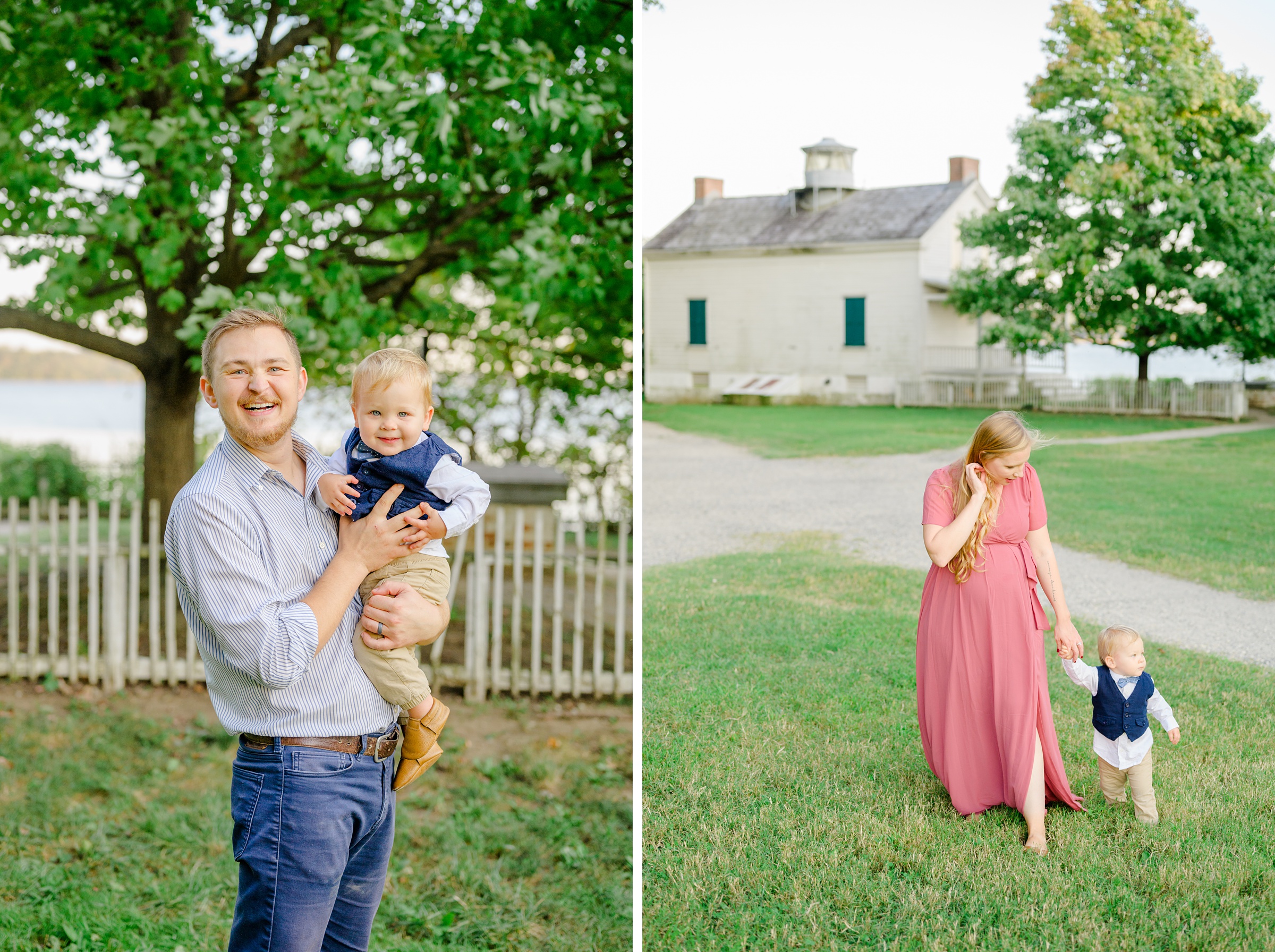 Maternity and family portrait session at Jones Point Park in Alexandria, Virginia photographed by Baltimore Maternity Photographer Cait Kramer Photography.