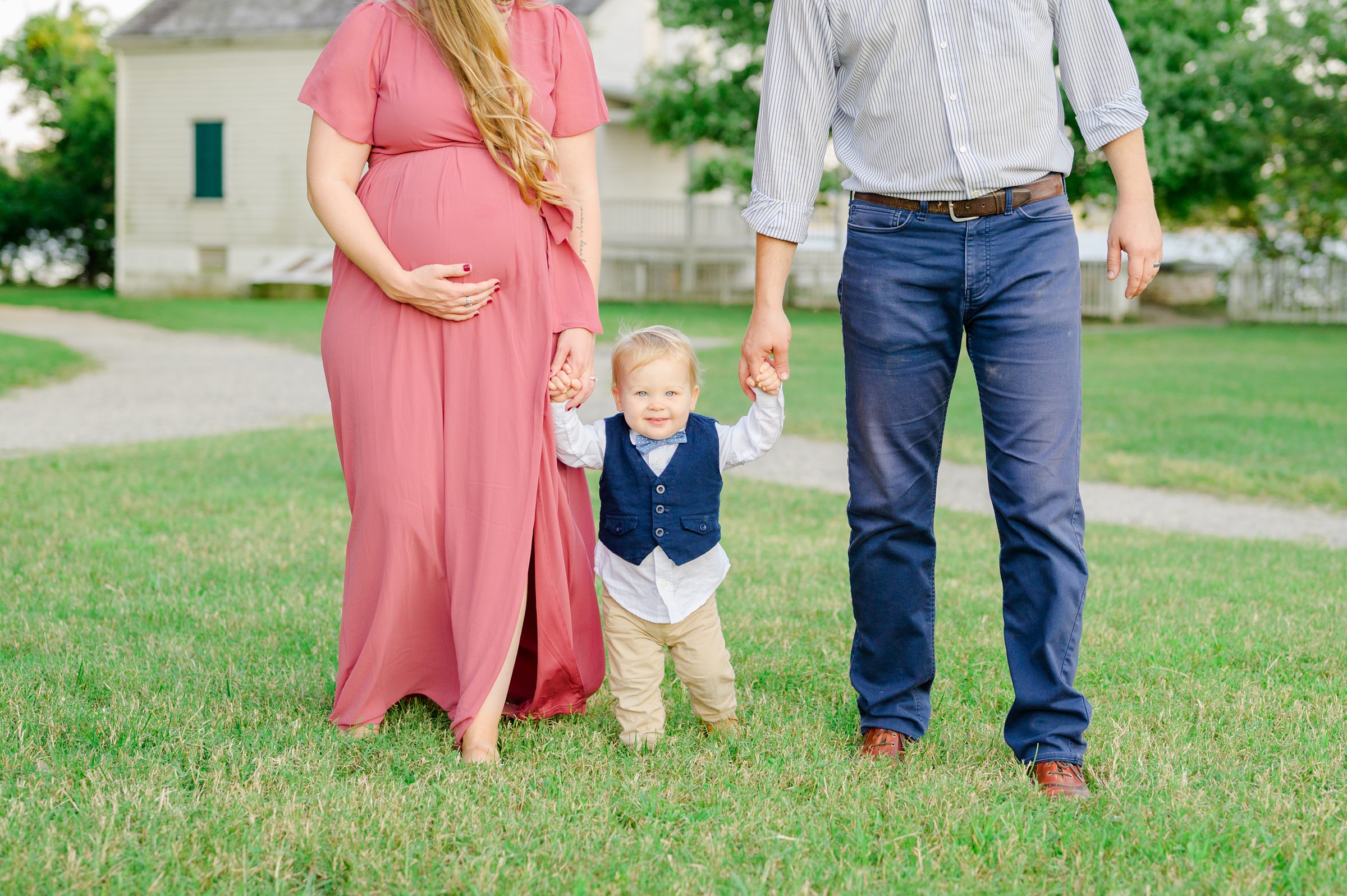 Maternity and family portrait session at Jones Point Park in Alexandria, Virginia photographed by Baltimore Maternity Photographer Cait Kramer Photography.