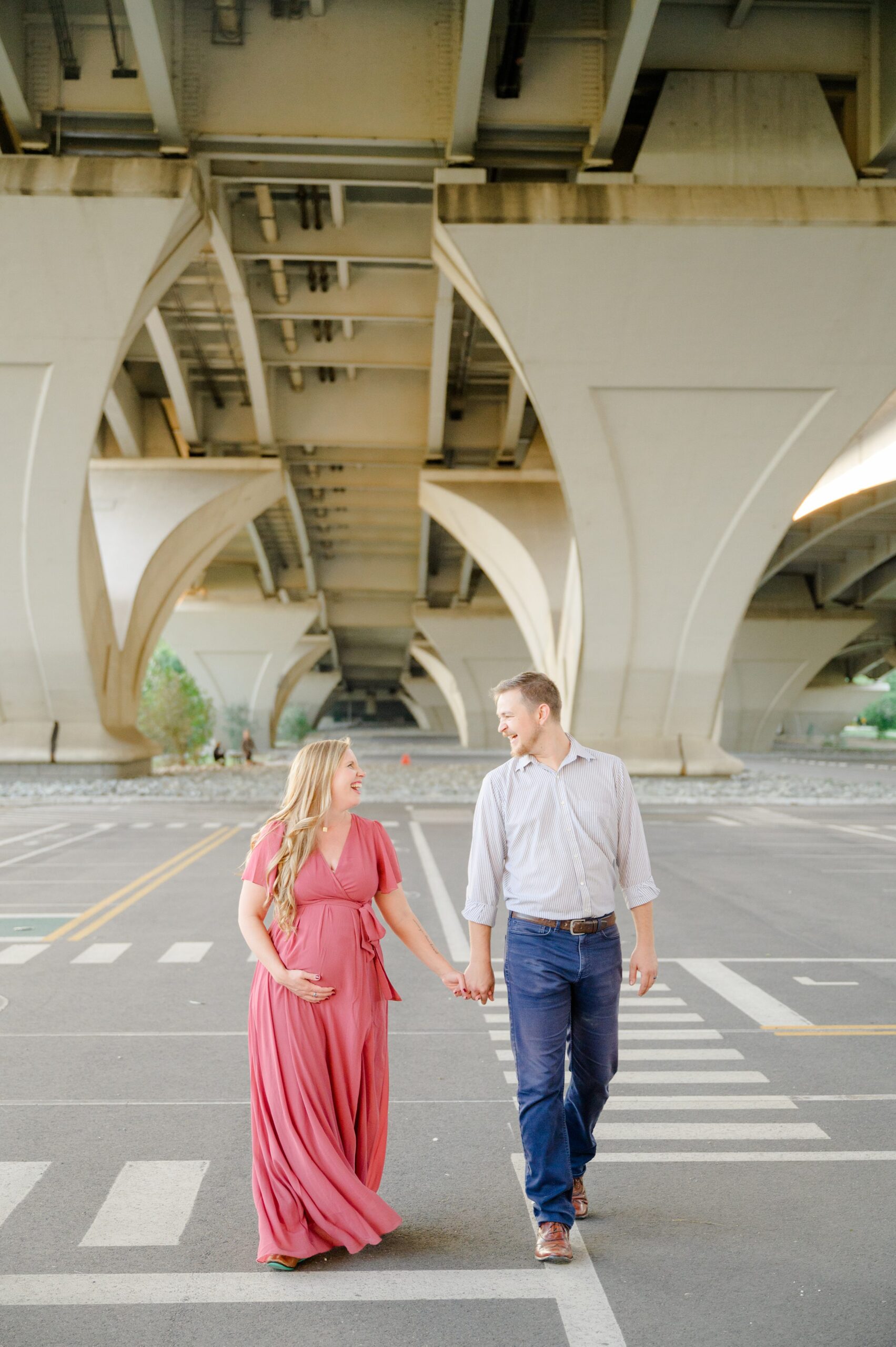 Maternity and family portrait session at Jones Point Park in Alexandria, Virginia photographed by Baltimore Maternity Photographer Cait Kramer Photography.