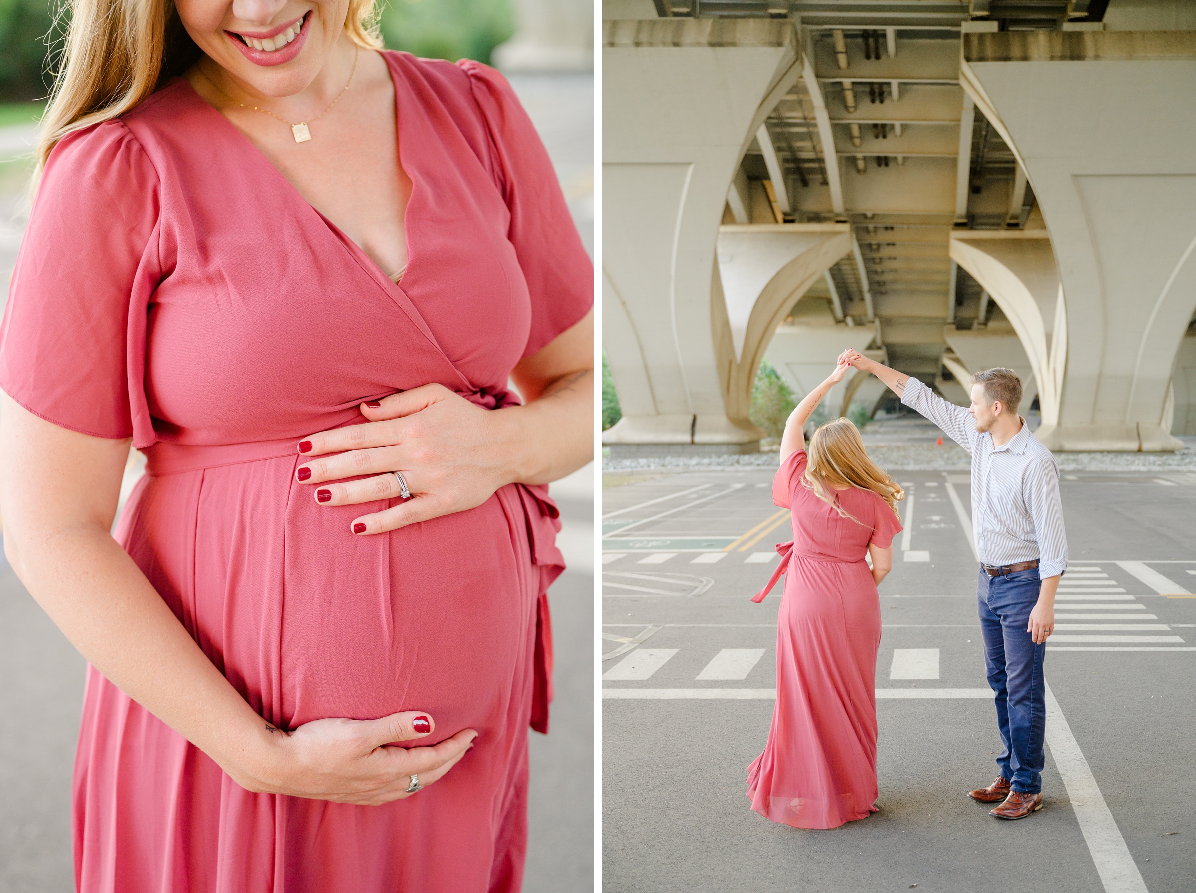 Maternity and family portrait session at Jones Point Park in Alexandria, Virginia photographed by Baltimore Maternity Photographer Cait Kramer Photography.