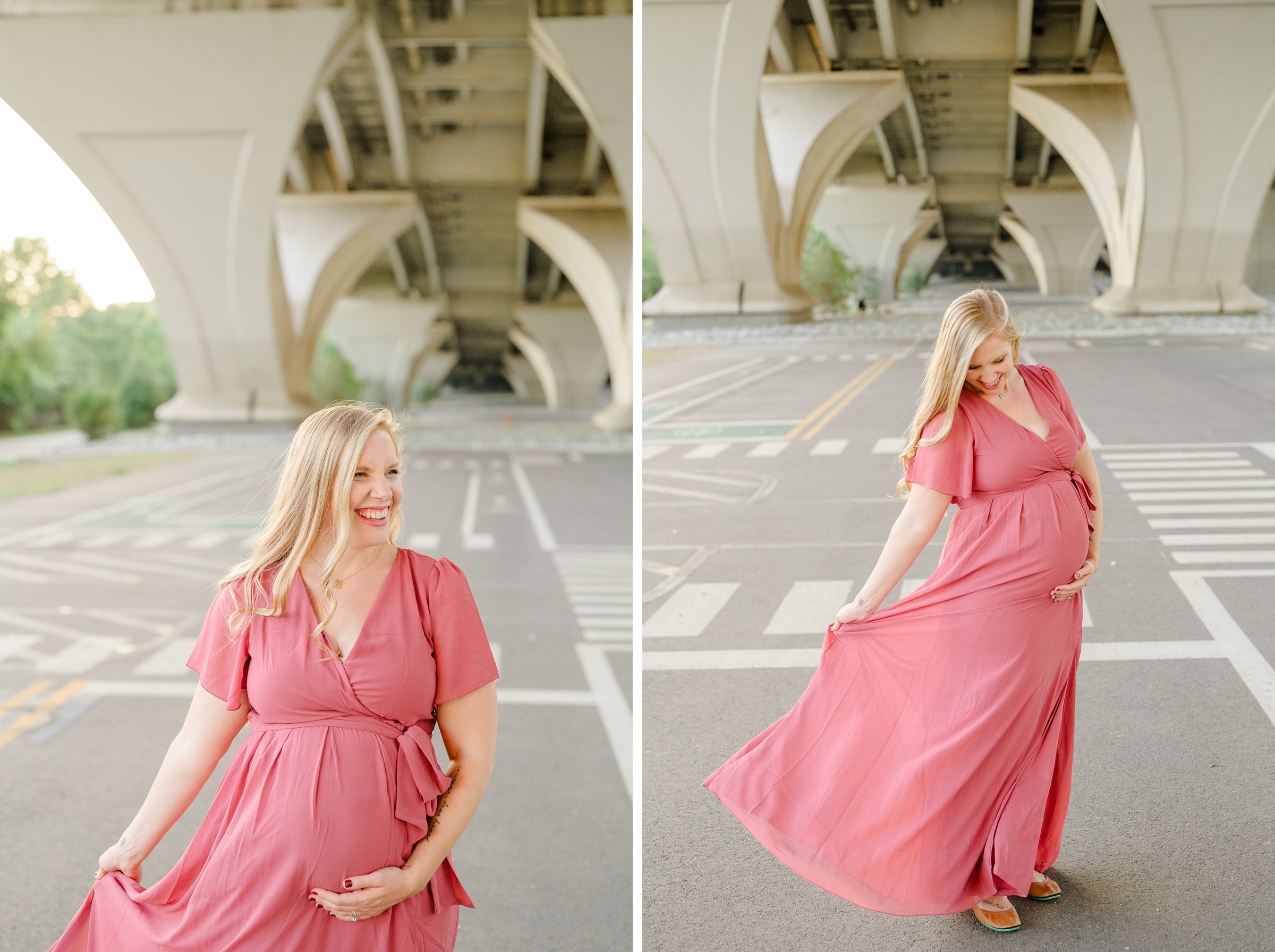 Maternity and family portrait session at Jones Point Park in Alexandria, Virginia photographed by Baltimore Maternity Photographer Cait Kramer Photography.