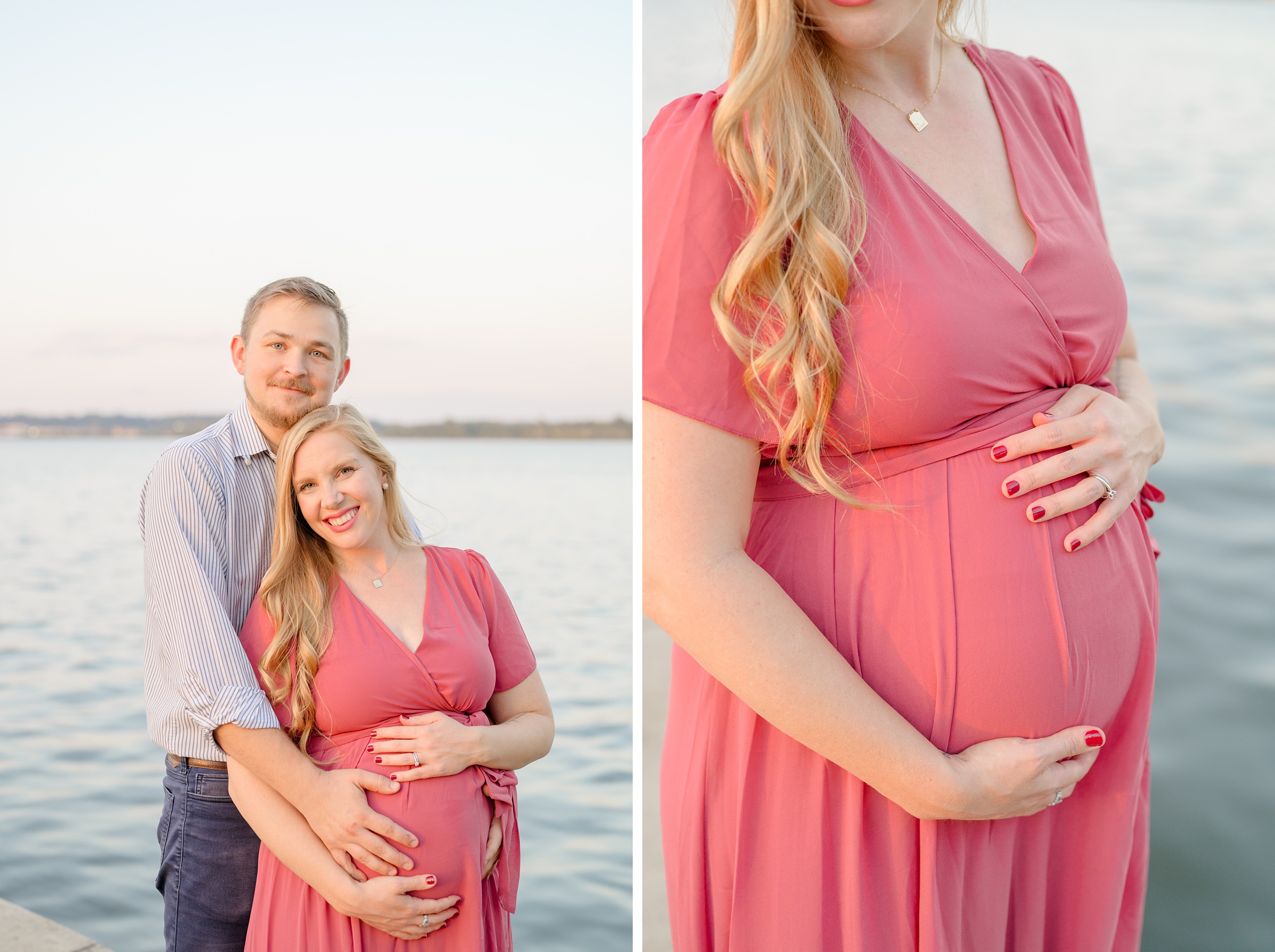 Maternity and family portrait session at Jones Point Park in Alexandria, Virginia photographed by Baltimore Maternity Photographer Cait Kramer Photography.