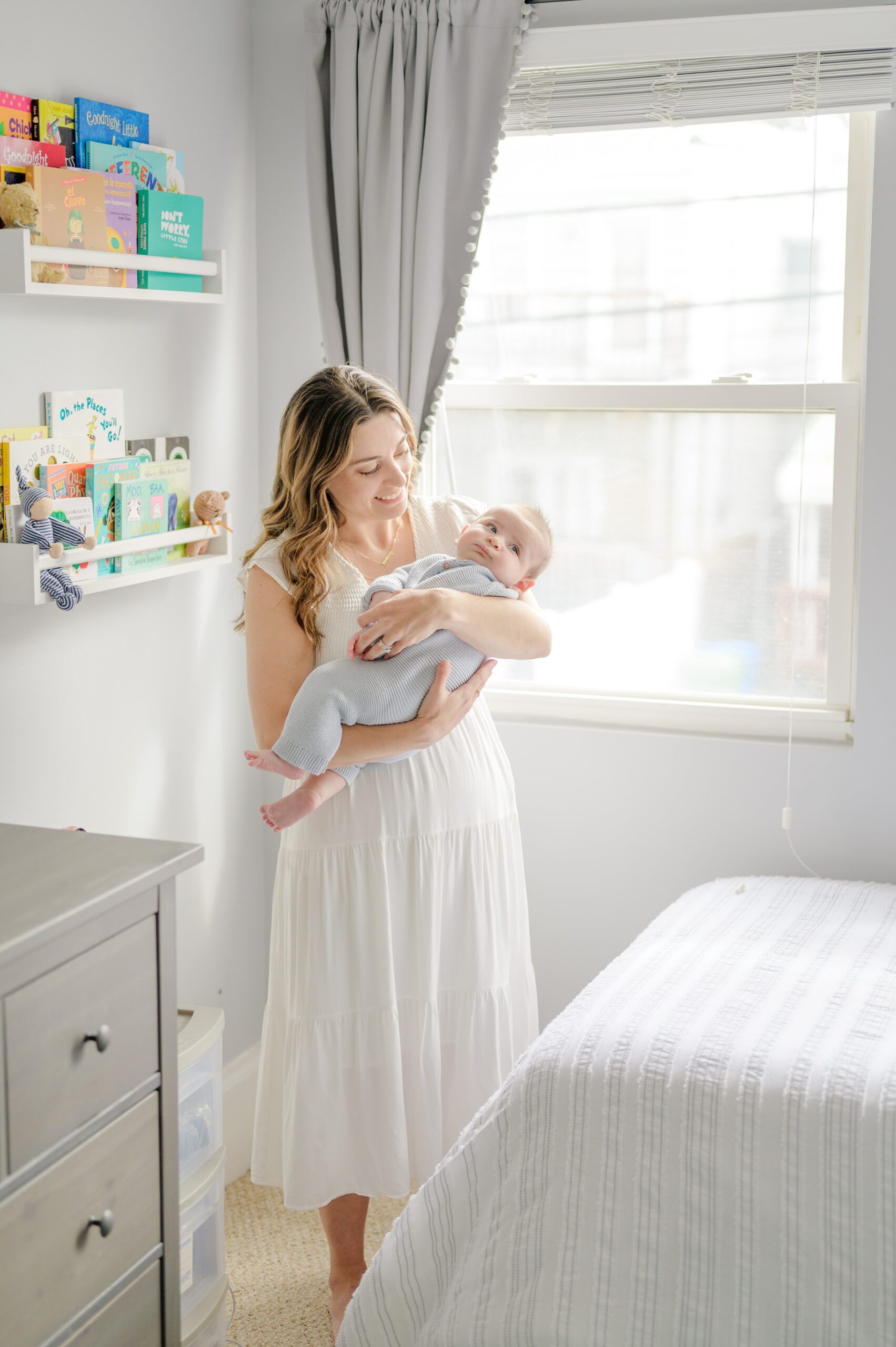 In-home newborn session in Baltimore, Maryland photographed by lifestyle family photographer Cait Kramer.