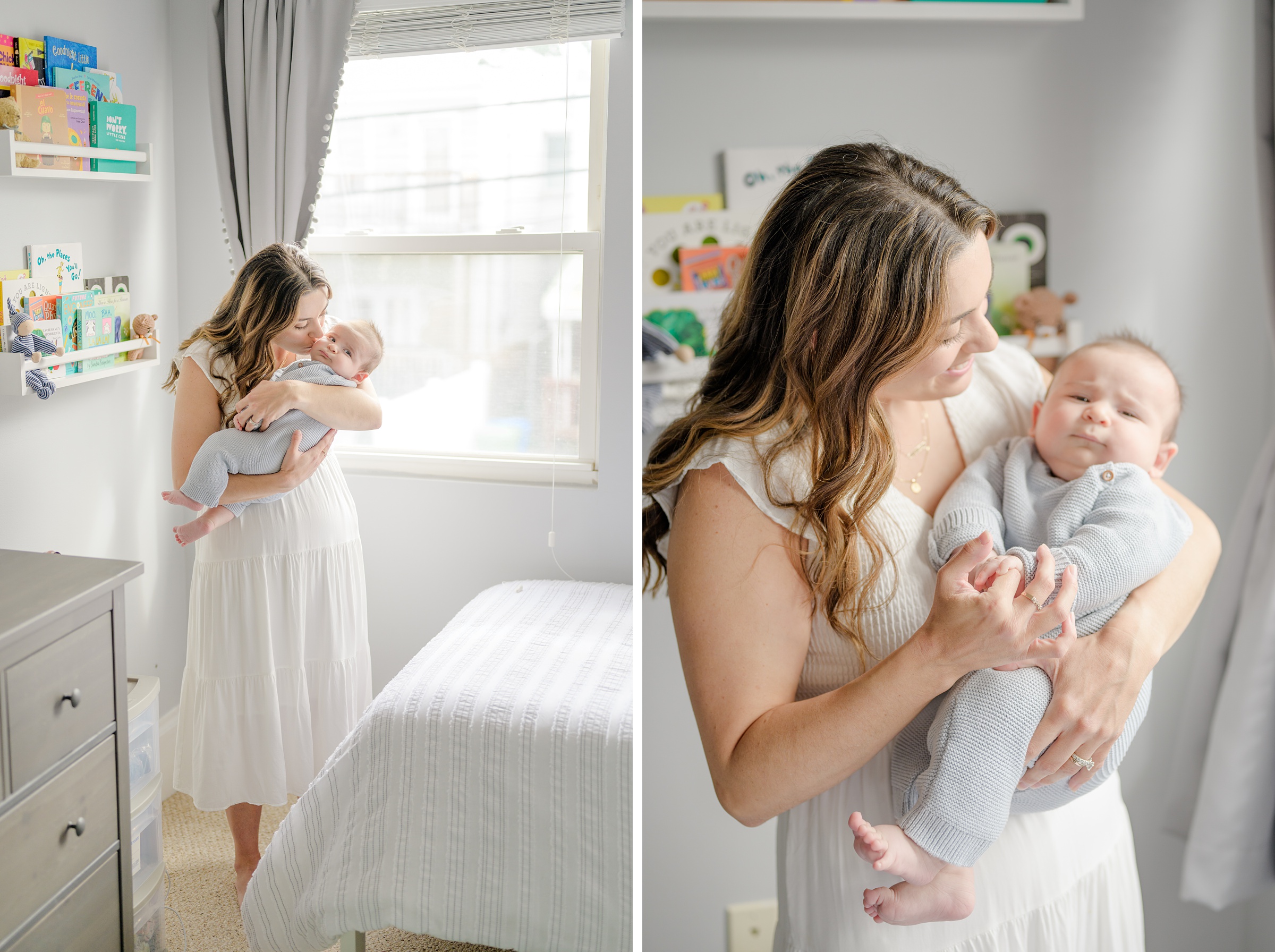 In-home newborn session in Baltimore, Maryland photographed by lifestyle family photographer Cait Kramer.