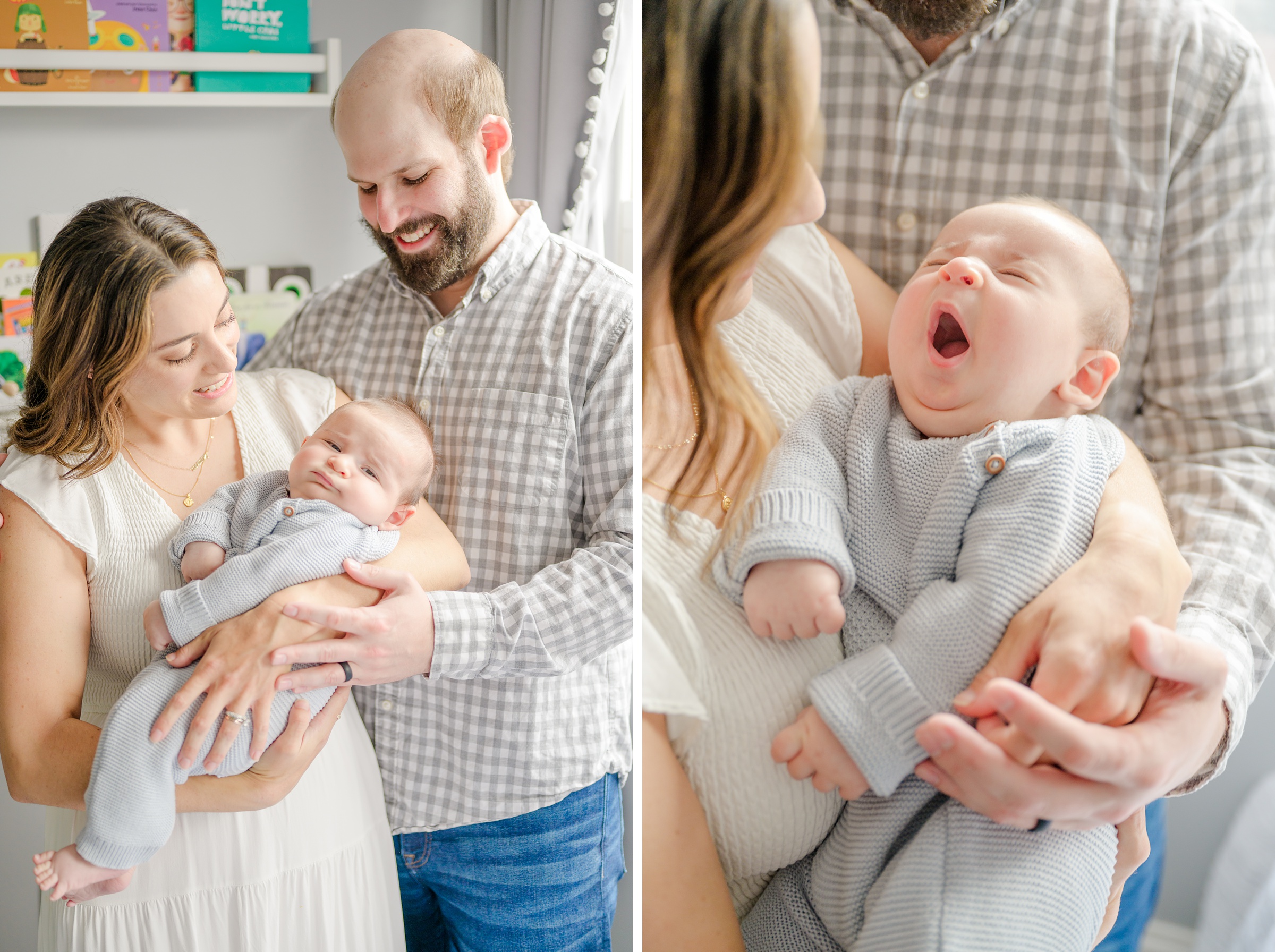 In-home newborn session in Baltimore, Maryland photographed by lifestyle family photographer Cait Kramer.