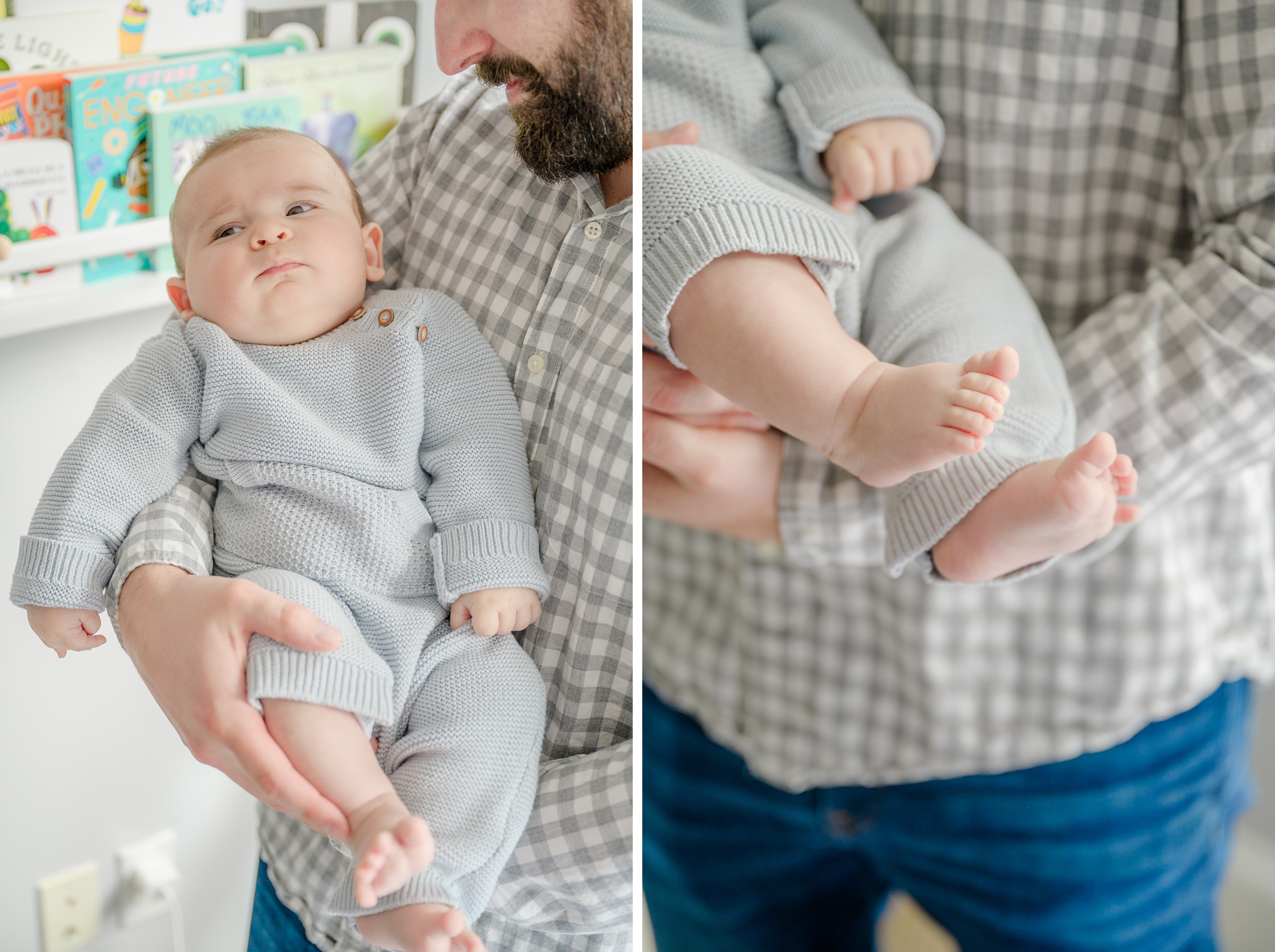 In-home newborn session in Baltimore, Maryland photographed by lifestyle family photographer Cait Kramer.