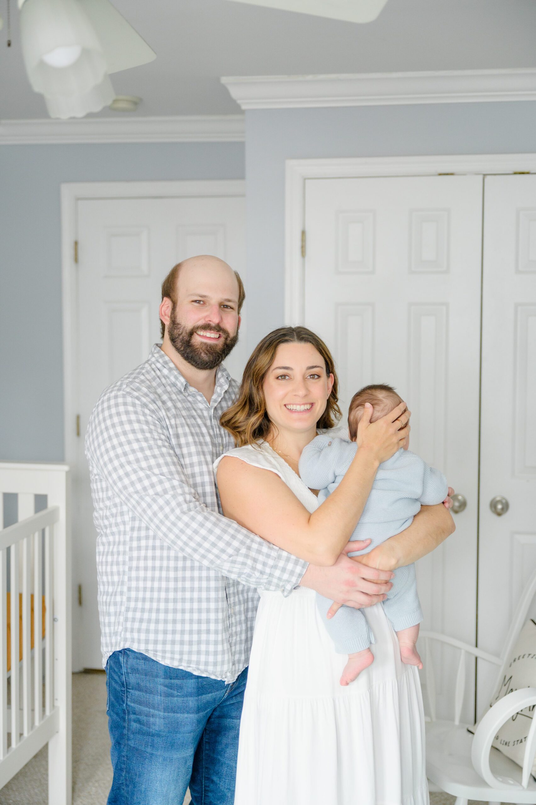 In-home newborn session in Baltimore, Maryland photographed by lifestyle family photographer Cait Kramer.