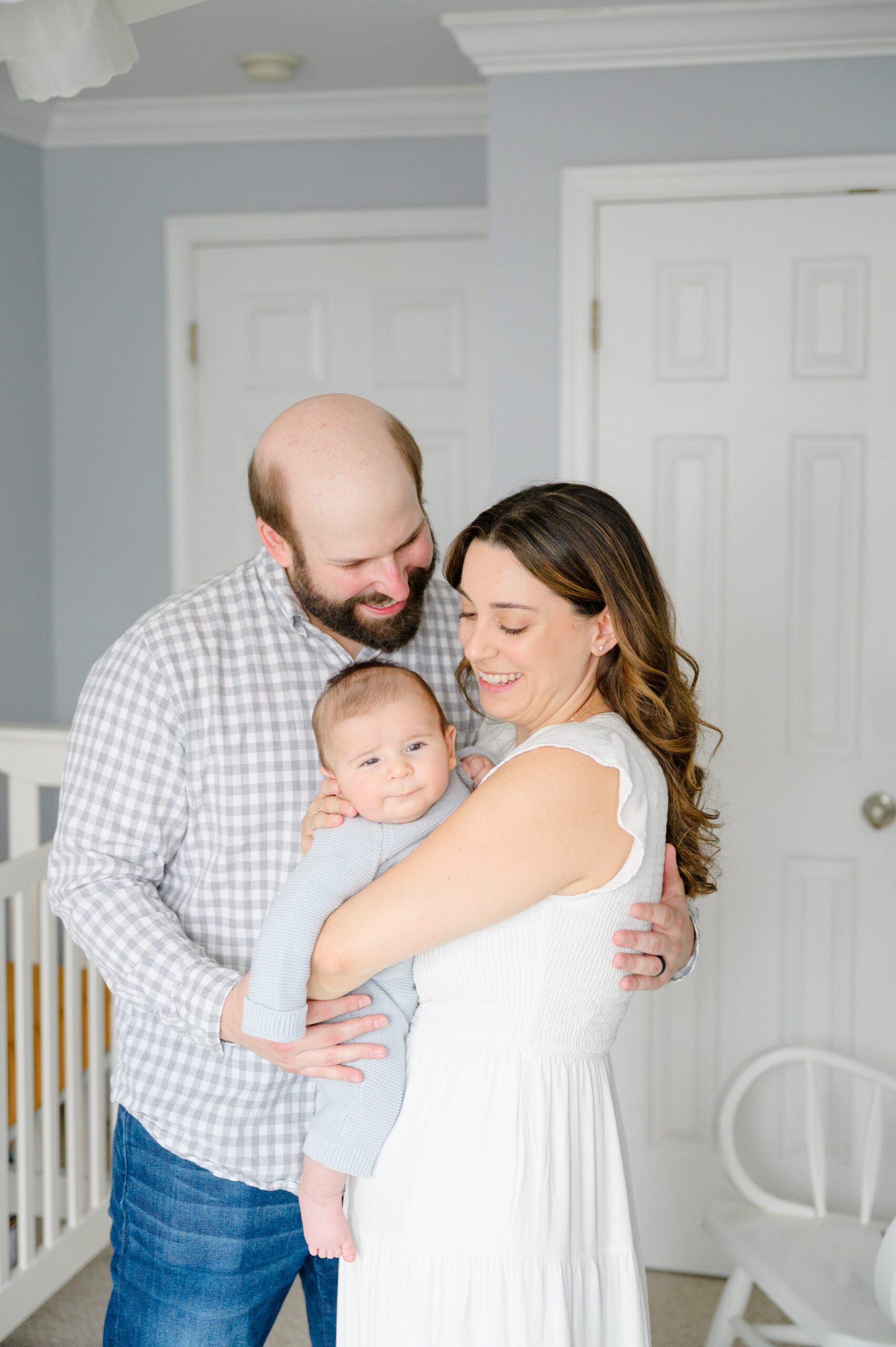 In-home newborn session in Baltimore, Maryland photographed by lifestyle family photographer Cait Kramer.