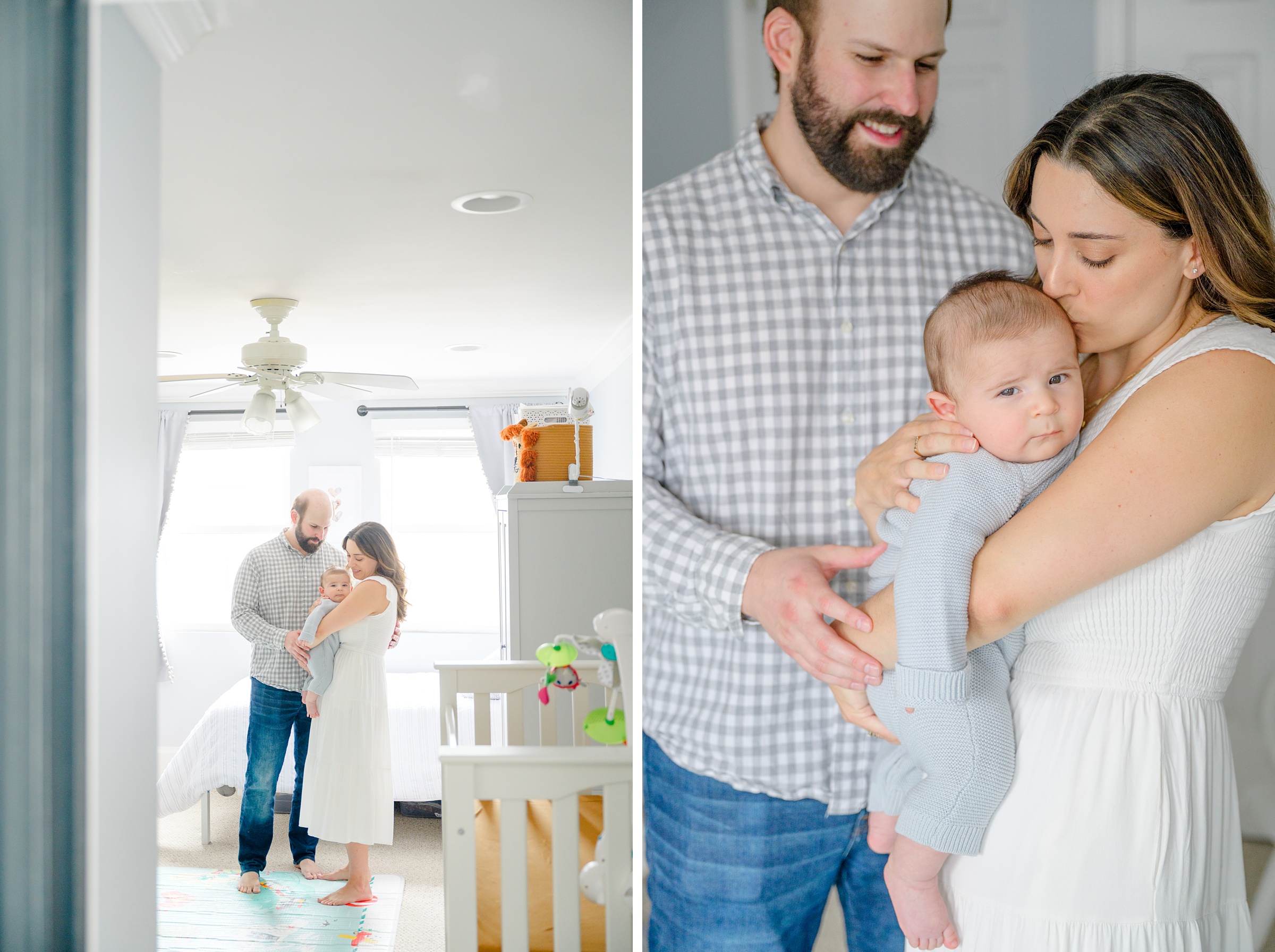 In-home newborn session in Baltimore, Maryland photographed by lifestyle family photographer Cait Kramer.