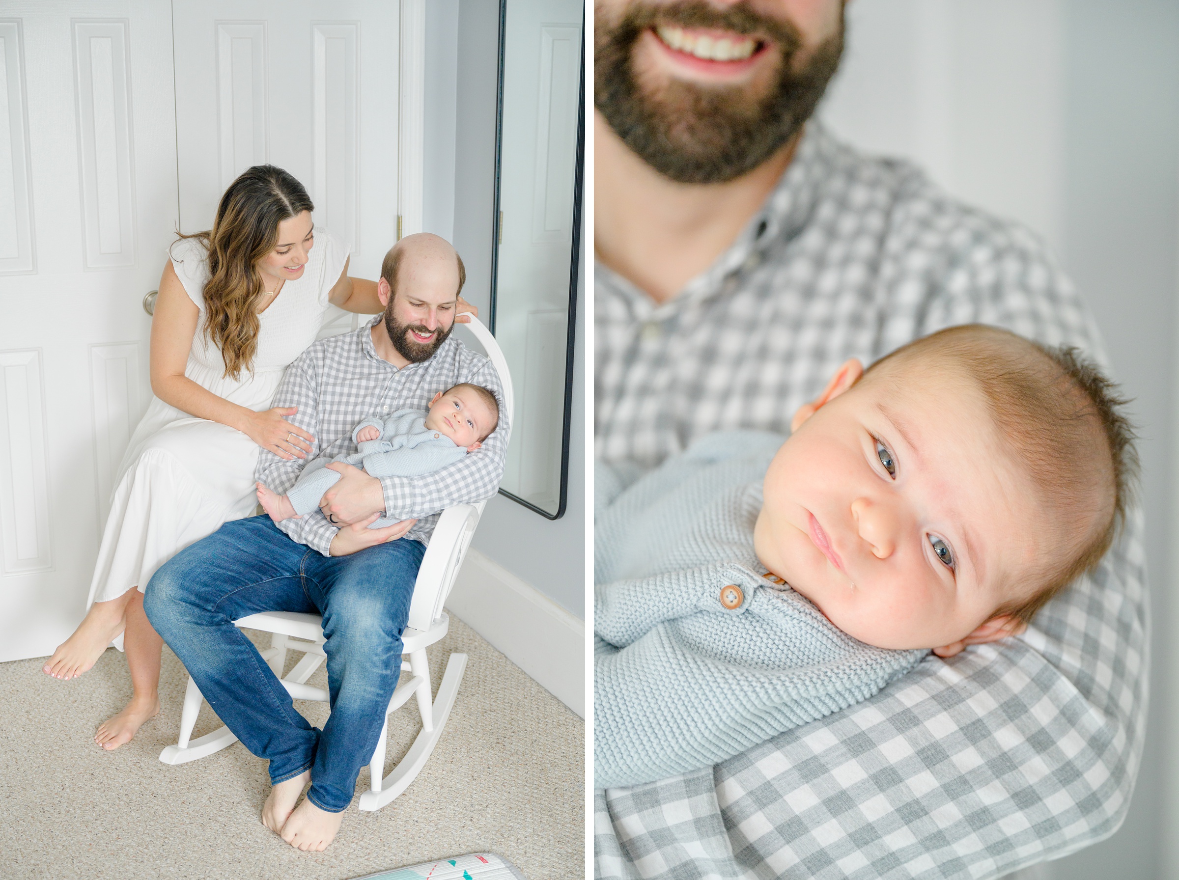 In-home newborn session in Baltimore, Maryland photographed by lifestyle family photographer Cait Kramer.