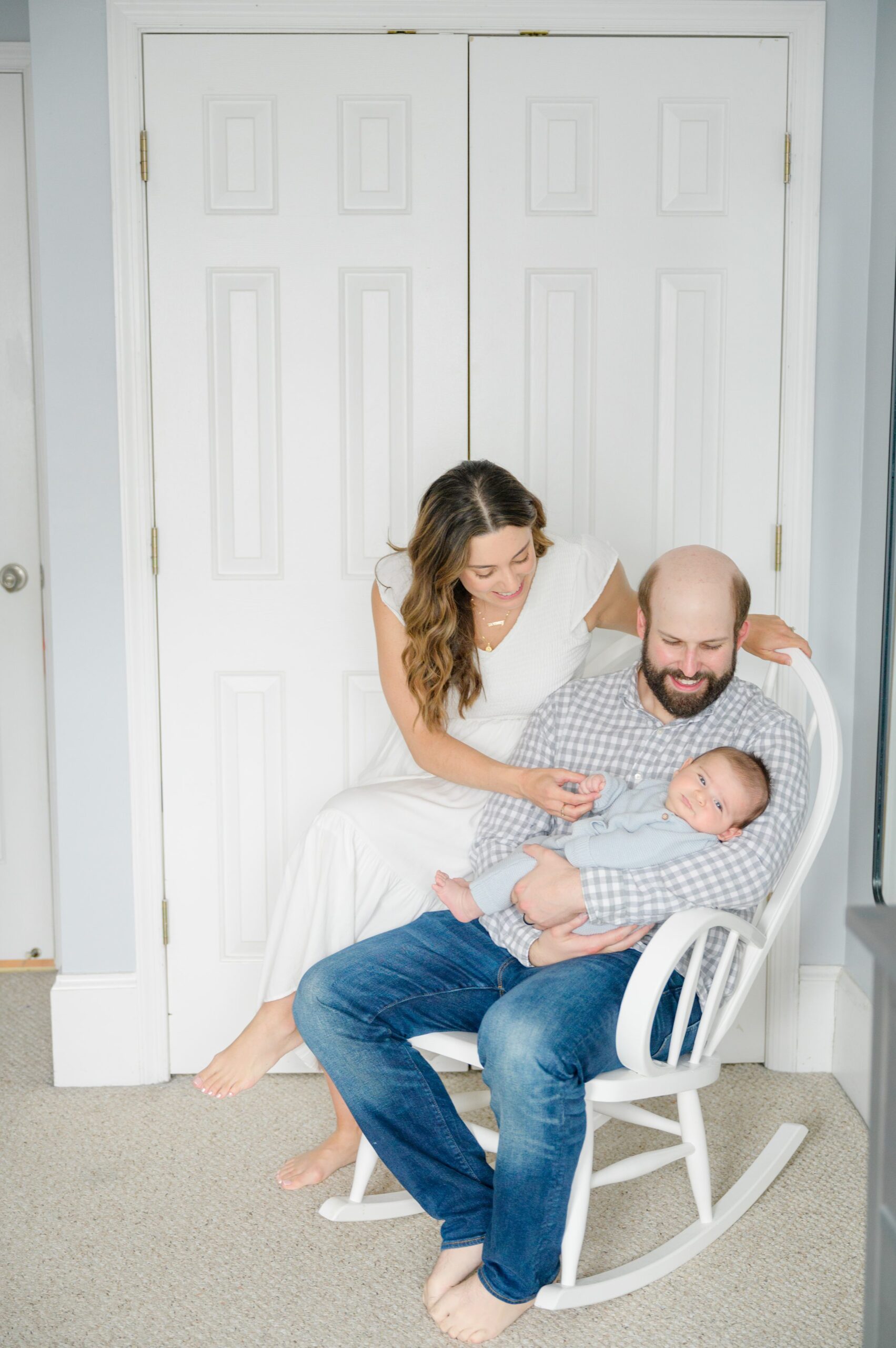 In-home newborn session in Baltimore, Maryland photographed by lifestyle family photographer Cait Kramer.