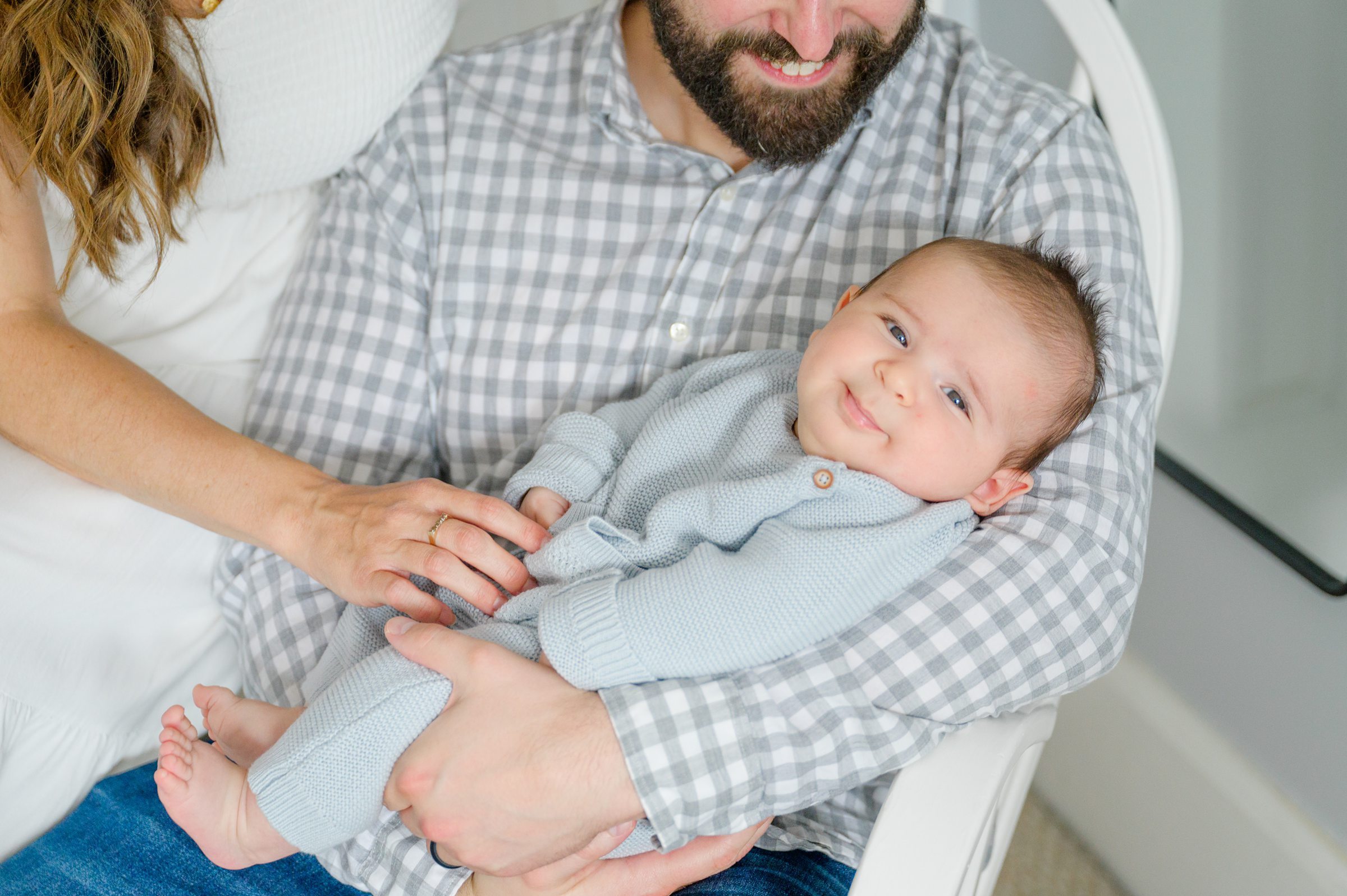 In-home newborn session in Baltimore, Maryland photographed by lifestyle family photographer Cait Kramer.