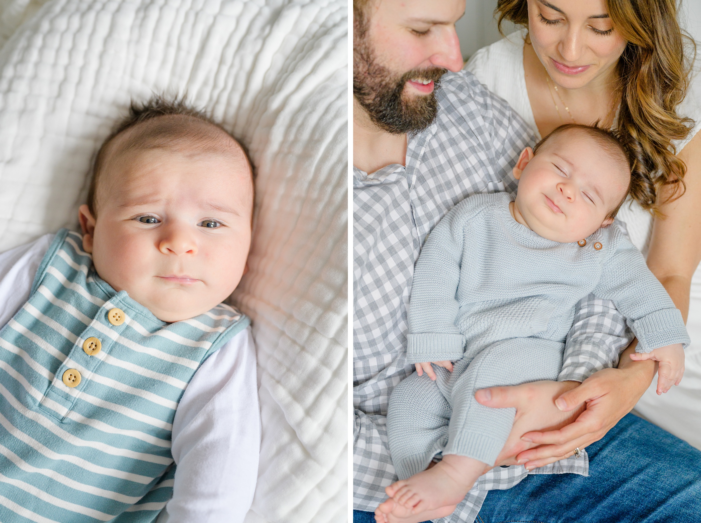 In-home newborn session in Baltimore, Maryland photographed by lifestyle family photographer Cait Kramer.