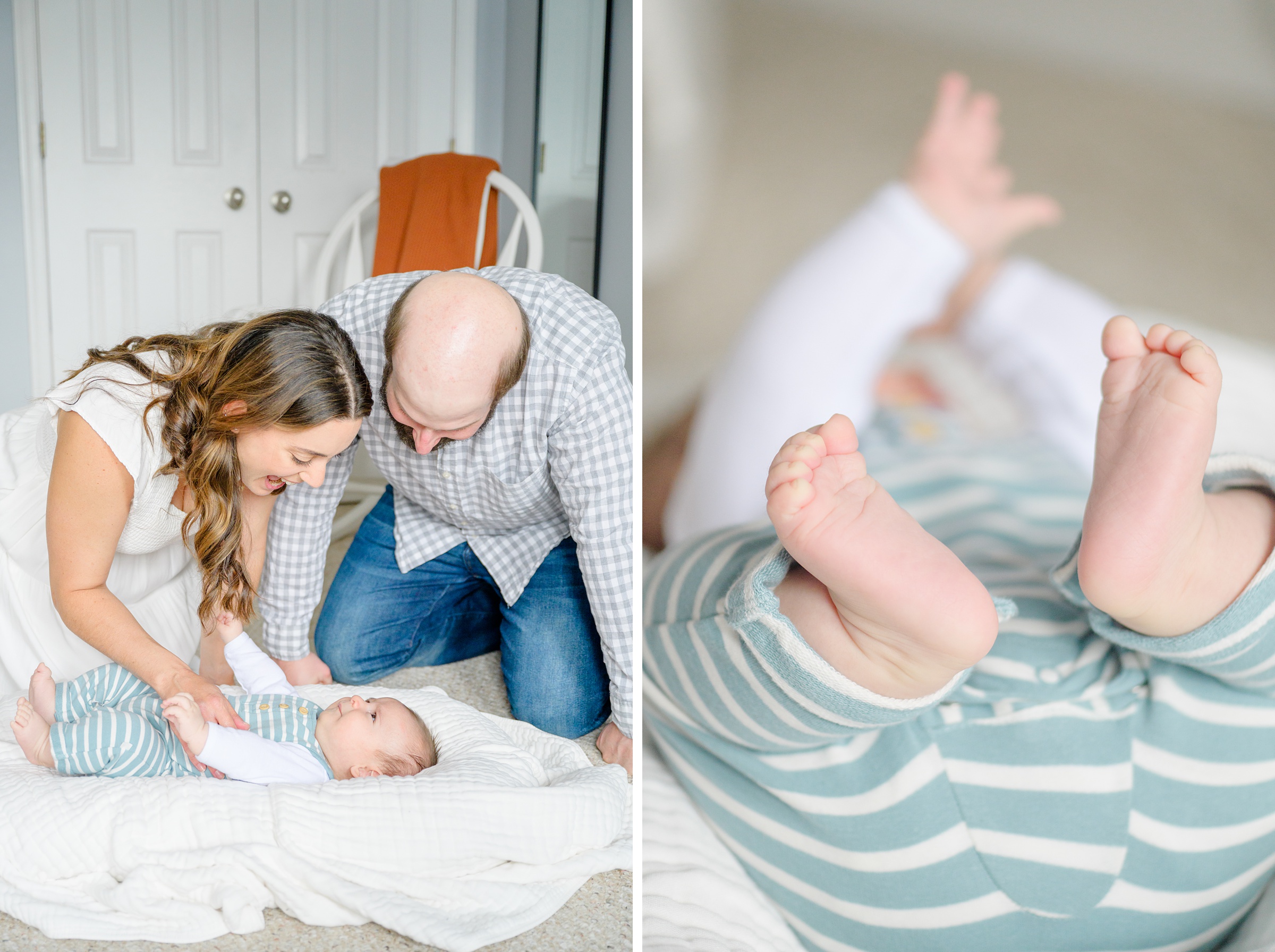 In-home newborn session in Baltimore, Maryland photographed by Cait Kramer.