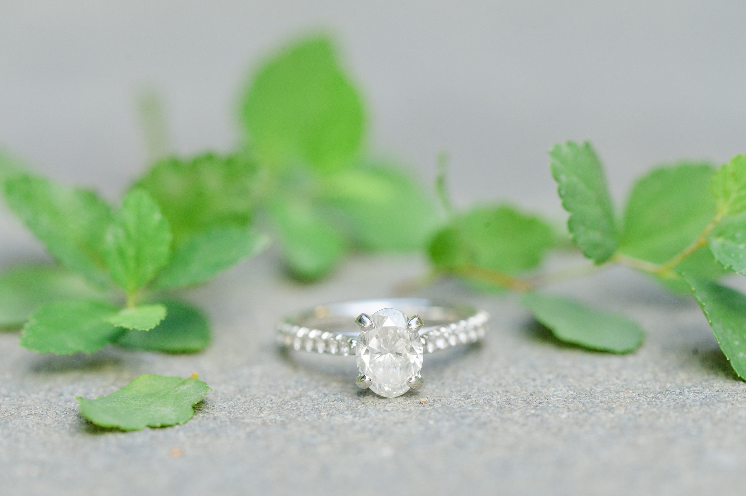 Engaged couple at the Loyola University Maryland campus for their summer engagement session in Baltimore, MD photographed by Baltimore Wedding Photographer Cait Kramer Photography