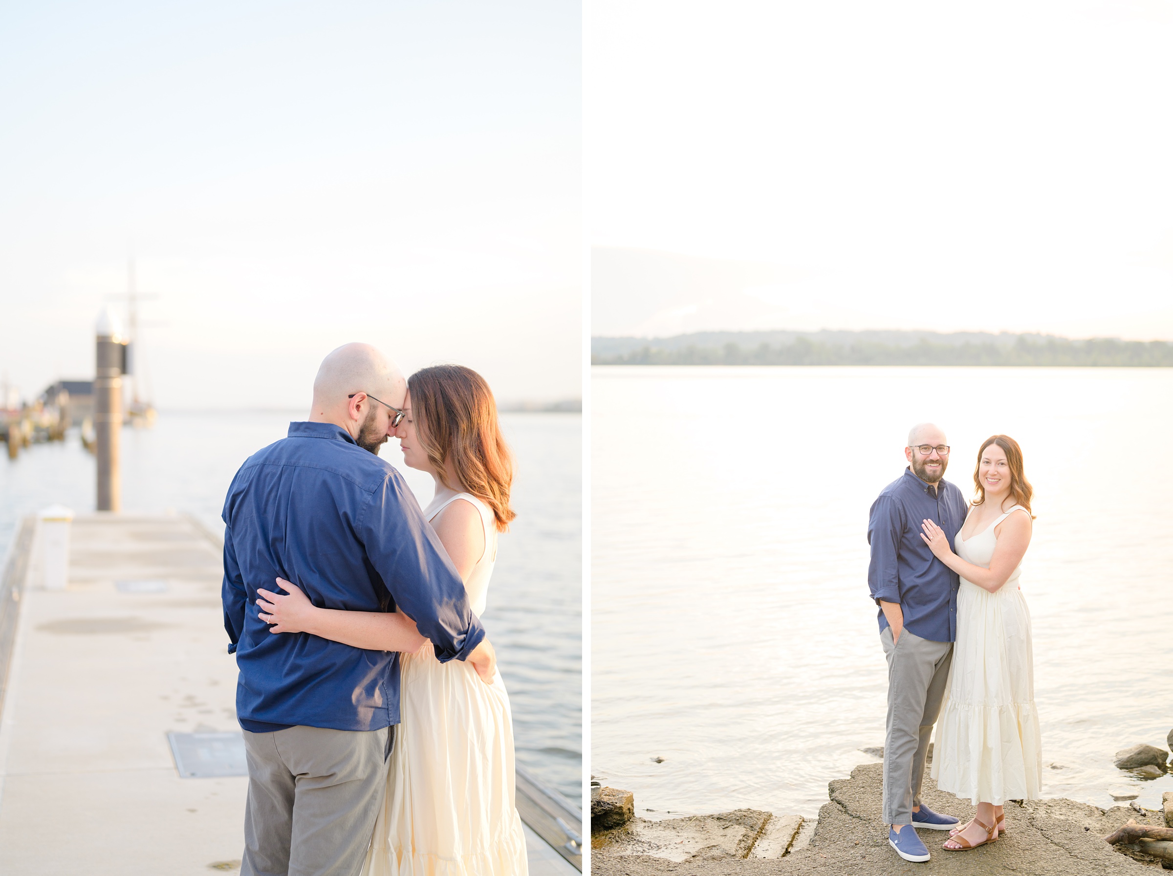 Old Town Alexandria engagement photos by the waterfront in Alexandria, Virginia photographed by Baltimore Wedding Photographer Cait Kramer.