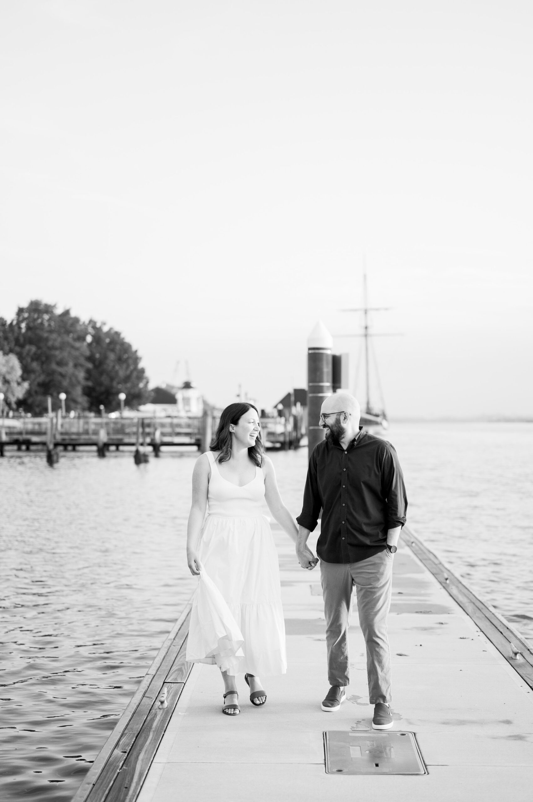 Old Town Alexandria engagement photos by the waterfront in Alexandria, Virginia photographed by Baltimore Wedding Photographer Cait Kramer.