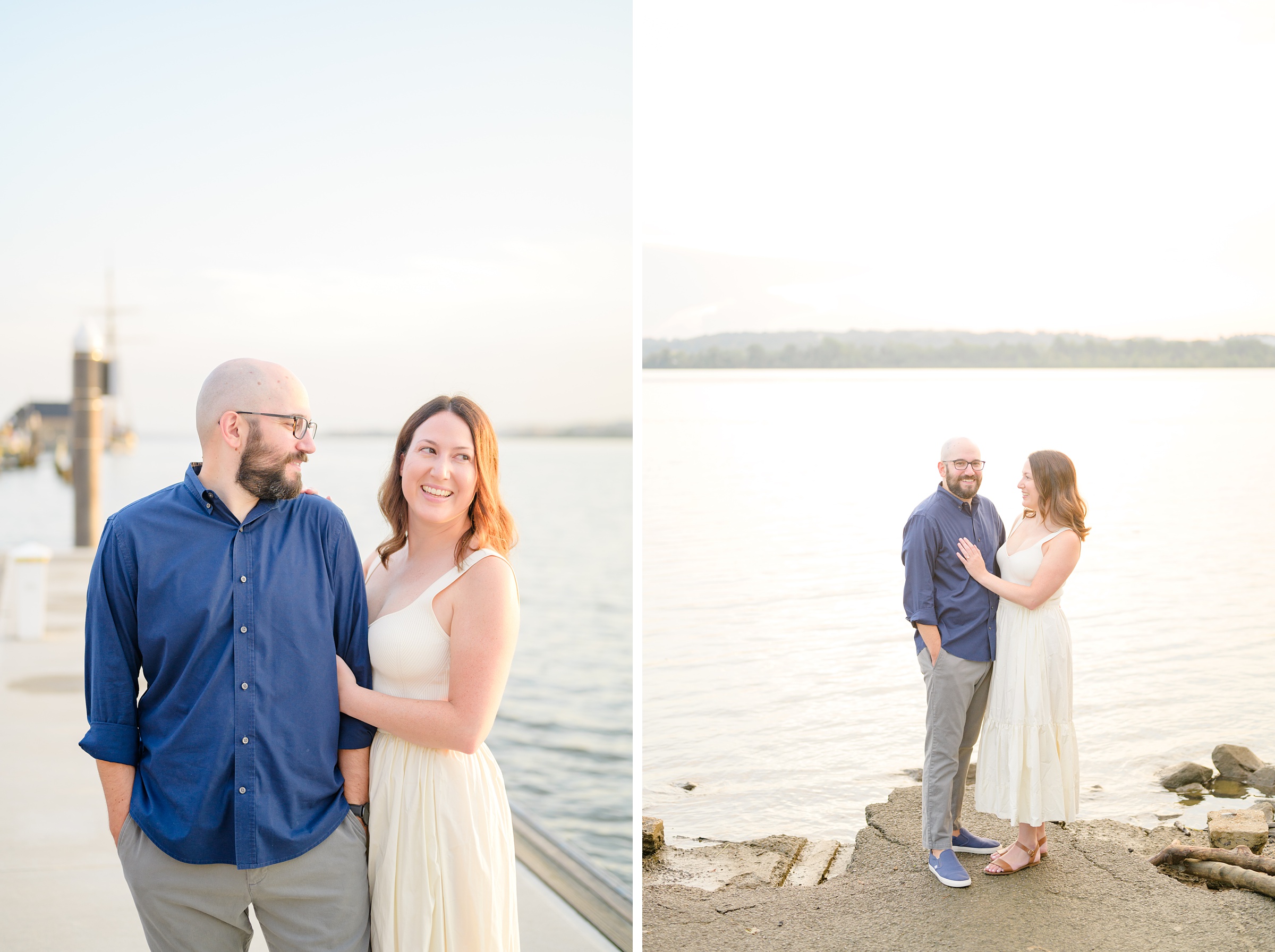 Old Town Alexandria engagement photos by the waterfront in Alexandria, Virginia photographed by Baltimore Wedding Photographer Cait Kramer.