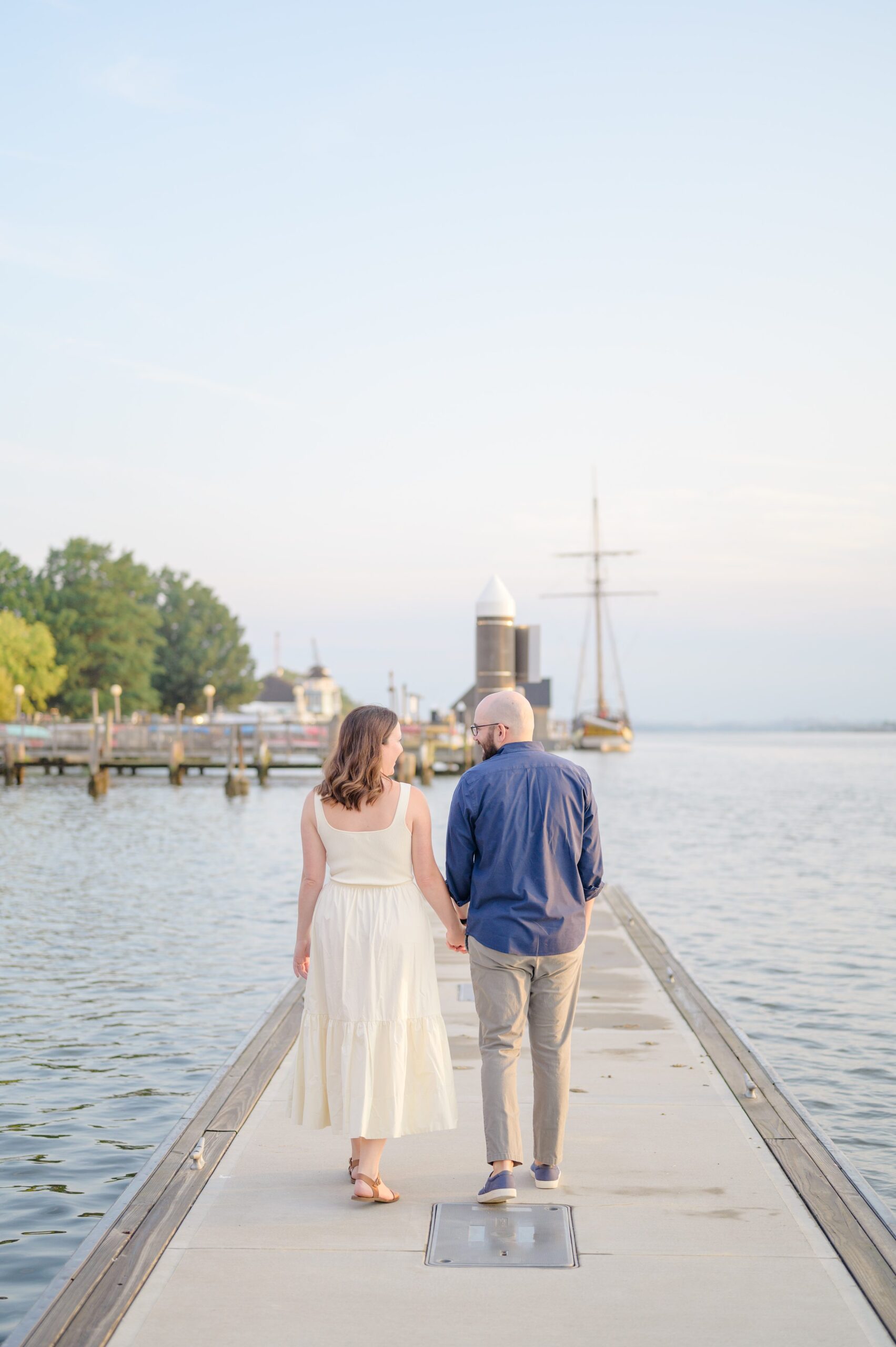 Old Town Alexandria engagement photos by the waterfront in Alexandria, Virginia photographed by Baltimore Wedding Photographer Cait Kramer.