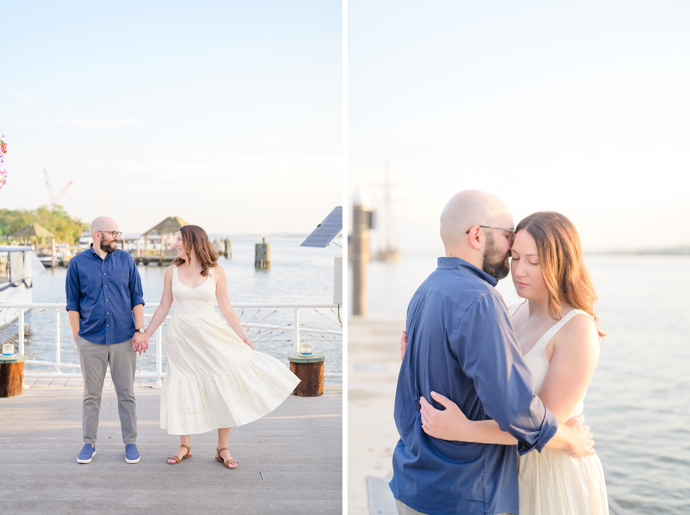 Old Town Alexandria engagement photos by the waterfront in Alexandria, Virginia photographed by Baltimore Wedding Photographer Cait Kramer.