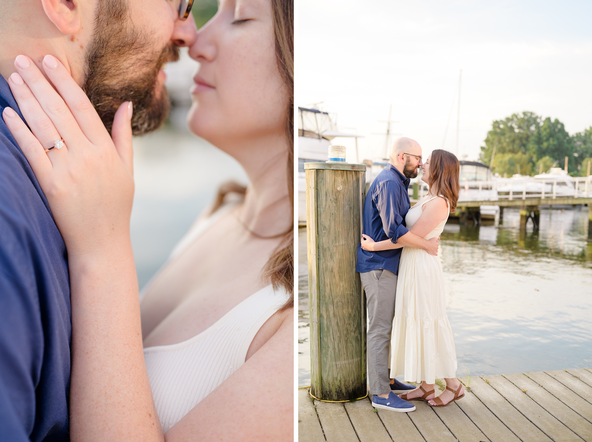 Old Town Alexandria engagement photos by the waterfront in Alexandria, Virginia photographed by Baltimore Wedding Photographer Cait Kramer.