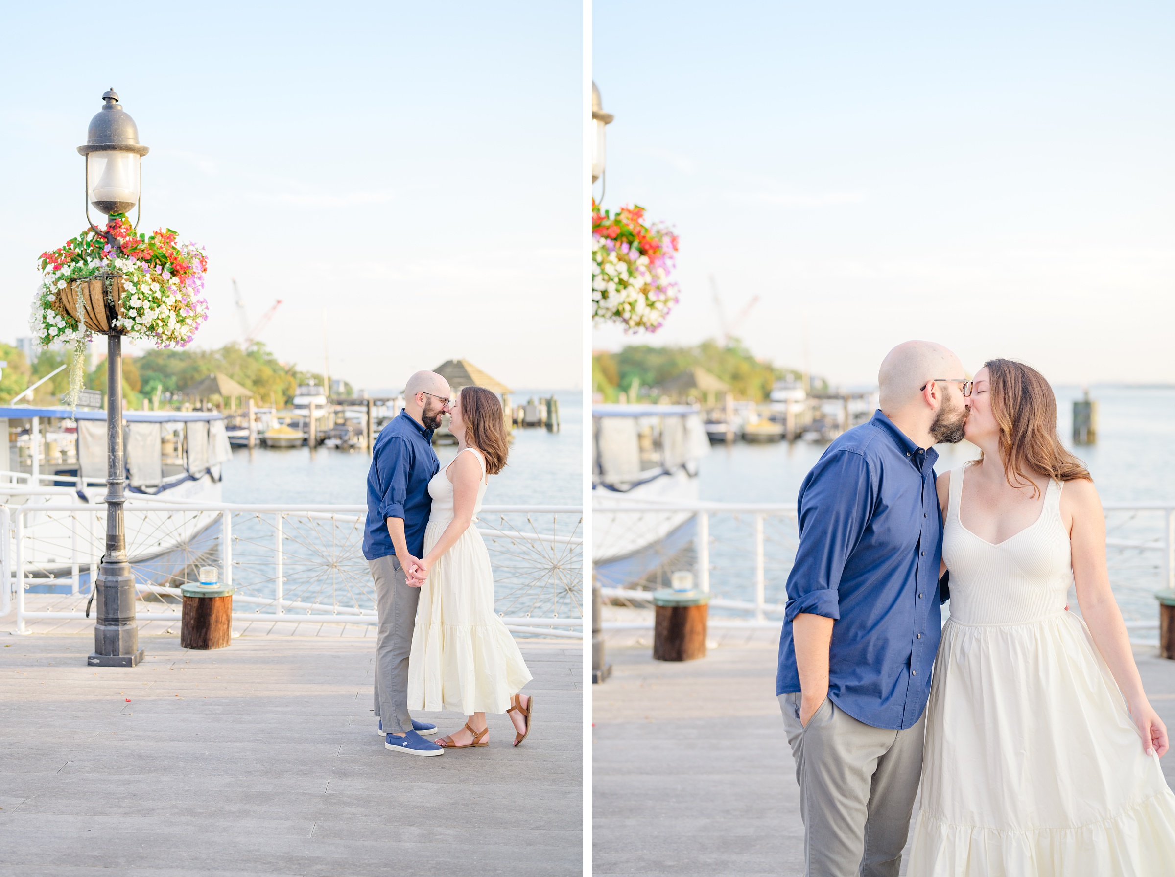 Old Town Alexandria engagement photos by the waterfront in Alexandria, Virginia photographed by Baltimore Wedding Photographer Cait Kramer.