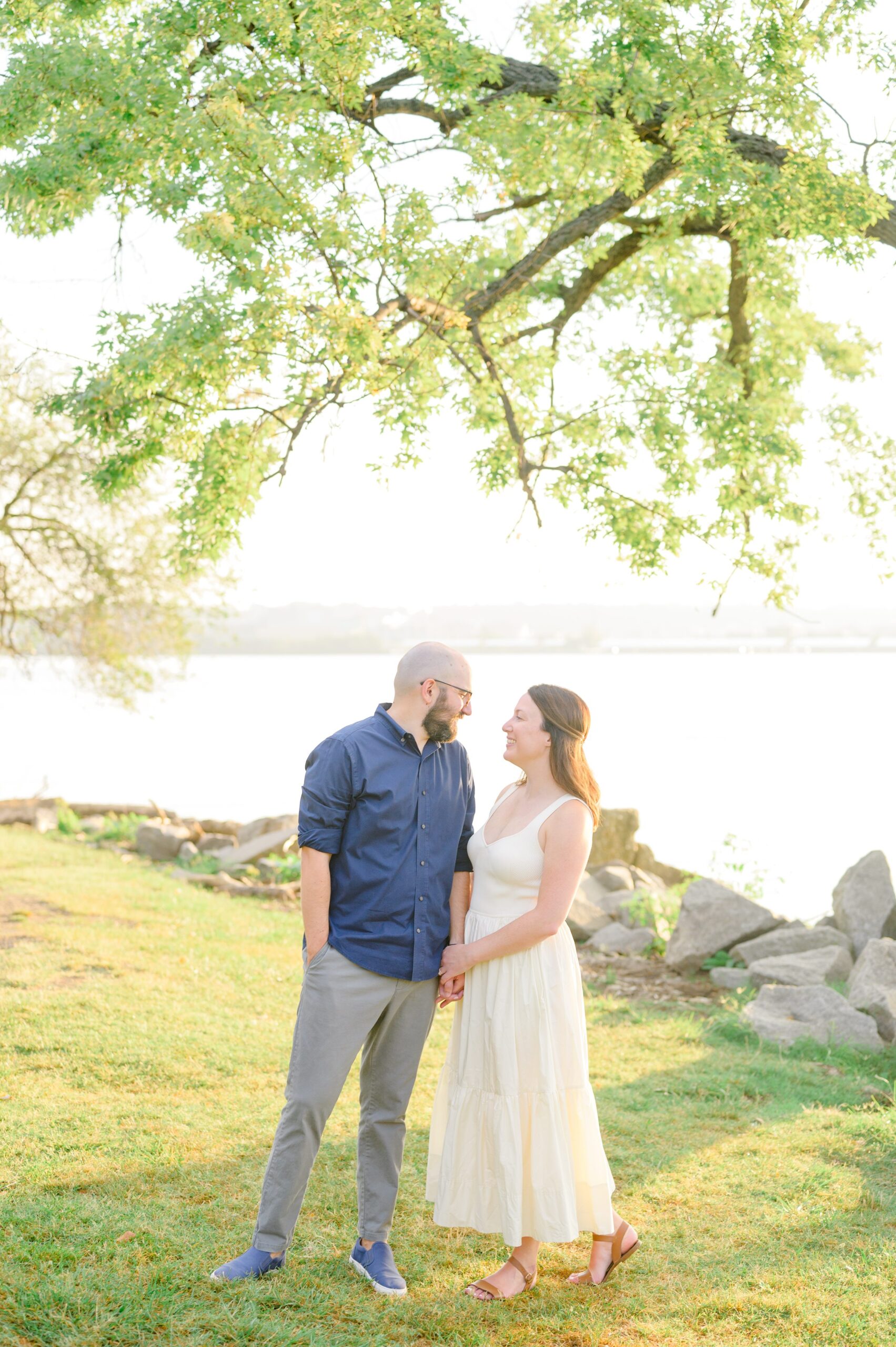 Old Town Alexandria engagement photos by the waterfront in Alexandria, Virginia photographed by Baltimore Wedding Photographer Cait Kramer.