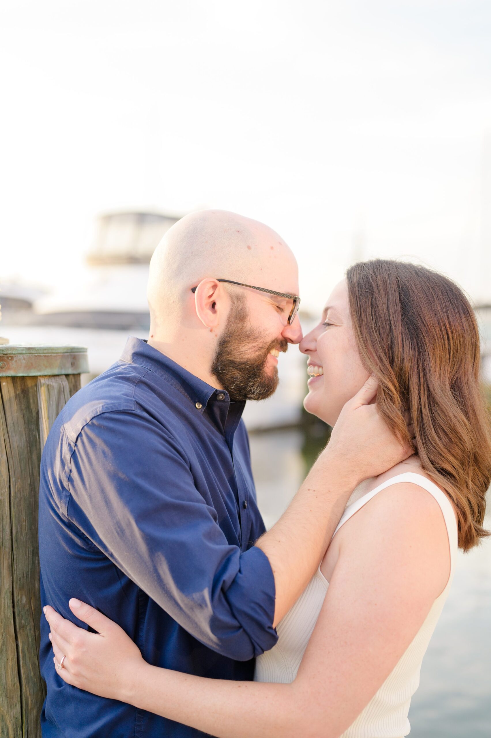 Old Town Alexandria engagement photos by the waterfront in Alexandria, Virginia photographed by Baltimore Wedding Photographer Cait Kramer.