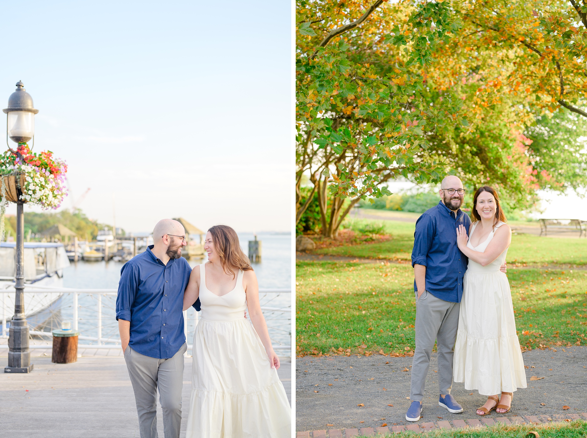 Old Town Alexandria engagement photos by the waterfront in Alexandria, Virginia photographed by Baltimore Wedding Photographer Cait Kramer.