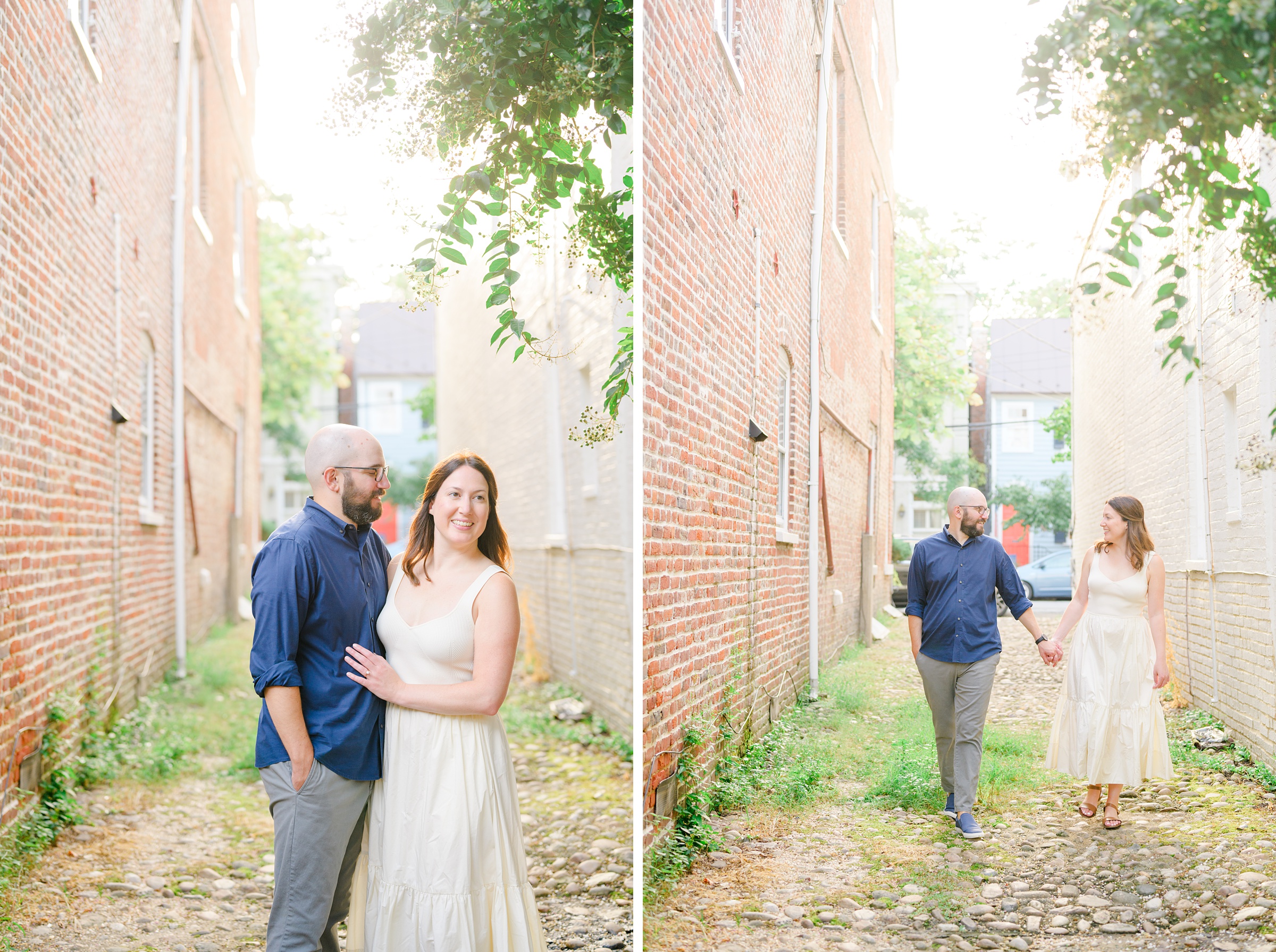 Old Town Alexandria engagement photos by the waterfront in Alexandria, Virginia photographed by Baltimore Wedding Photographer Cait Kramer.