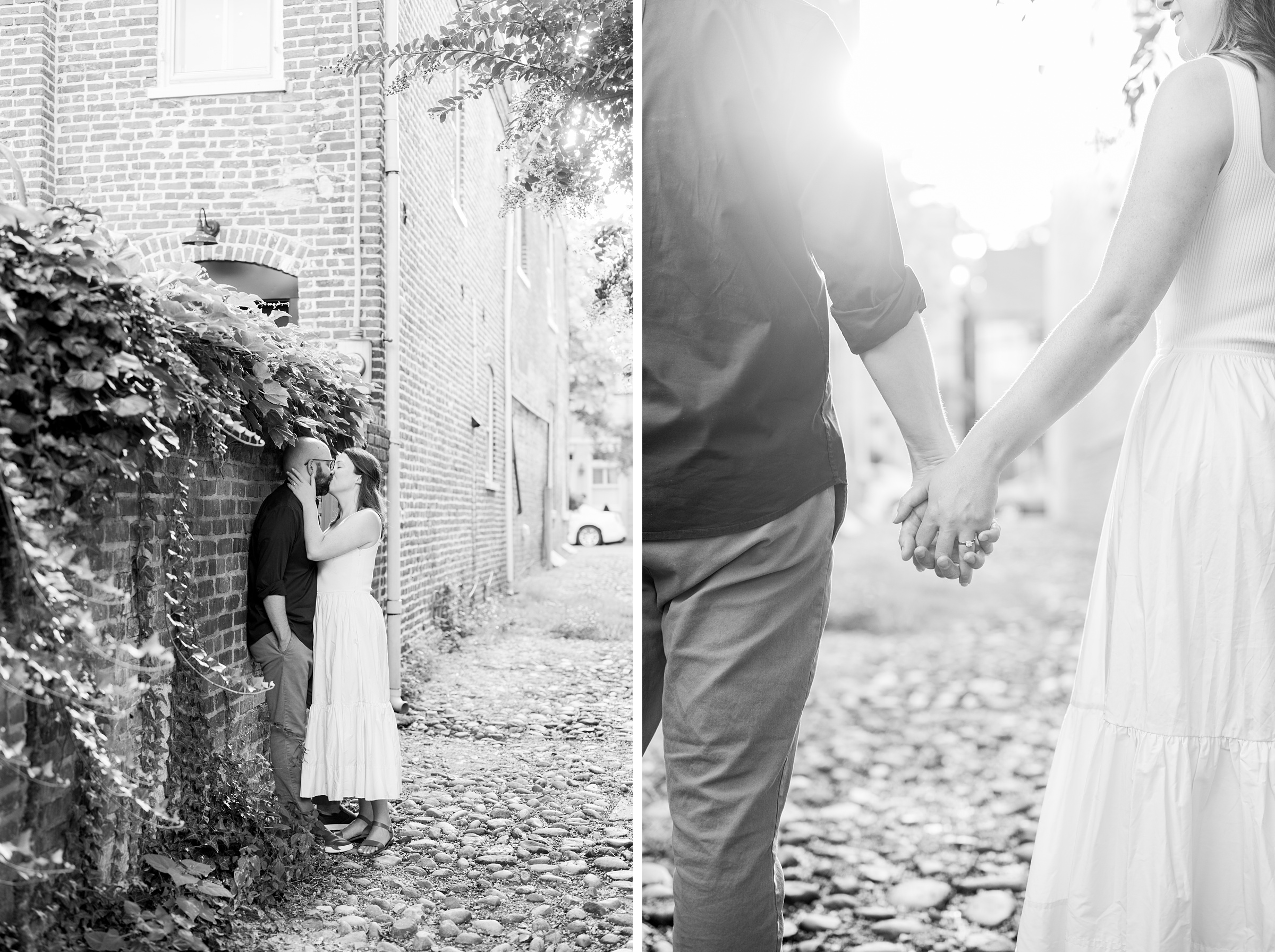 Old Town Alexandria engagement photos by the waterfront in Alexandria, Virginia photographed by Baltimore Wedding Photographer Cait Kramer.