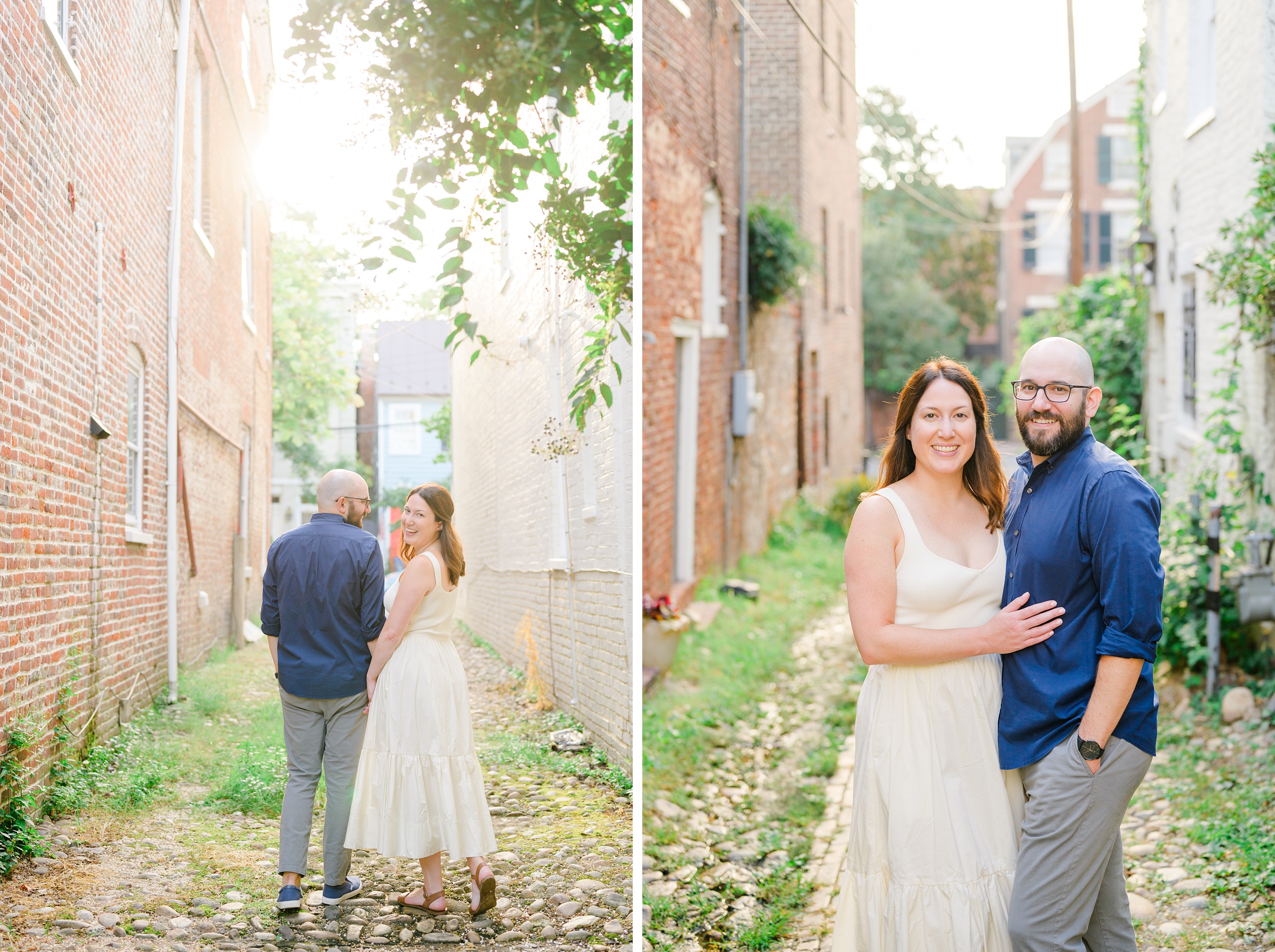 Old Town Alexandria engagement photos by the waterfront in Alexandria, Virginia photographed by Baltimore Wedding Photographer Cait Kramer.