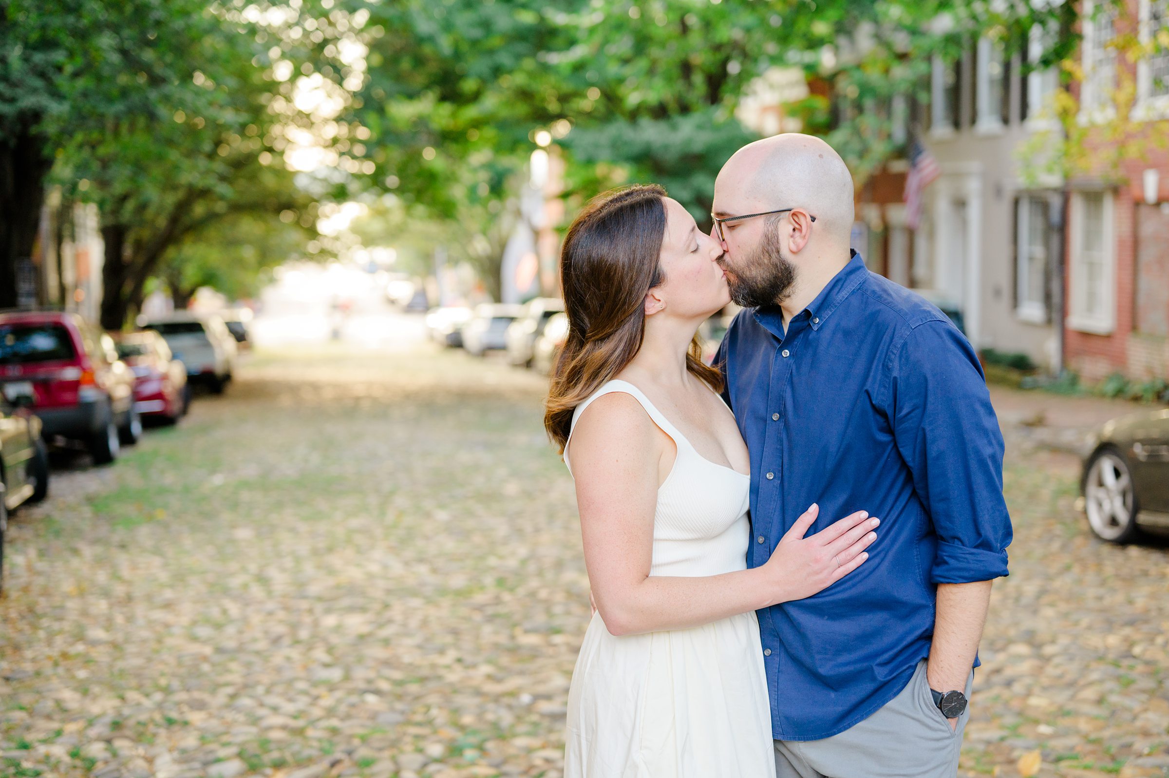 Old Town Alexandria engagement photos by the waterfront in Alexandria, Virginia photographed by Baltimore Wedding Photographer Cait Kramer.