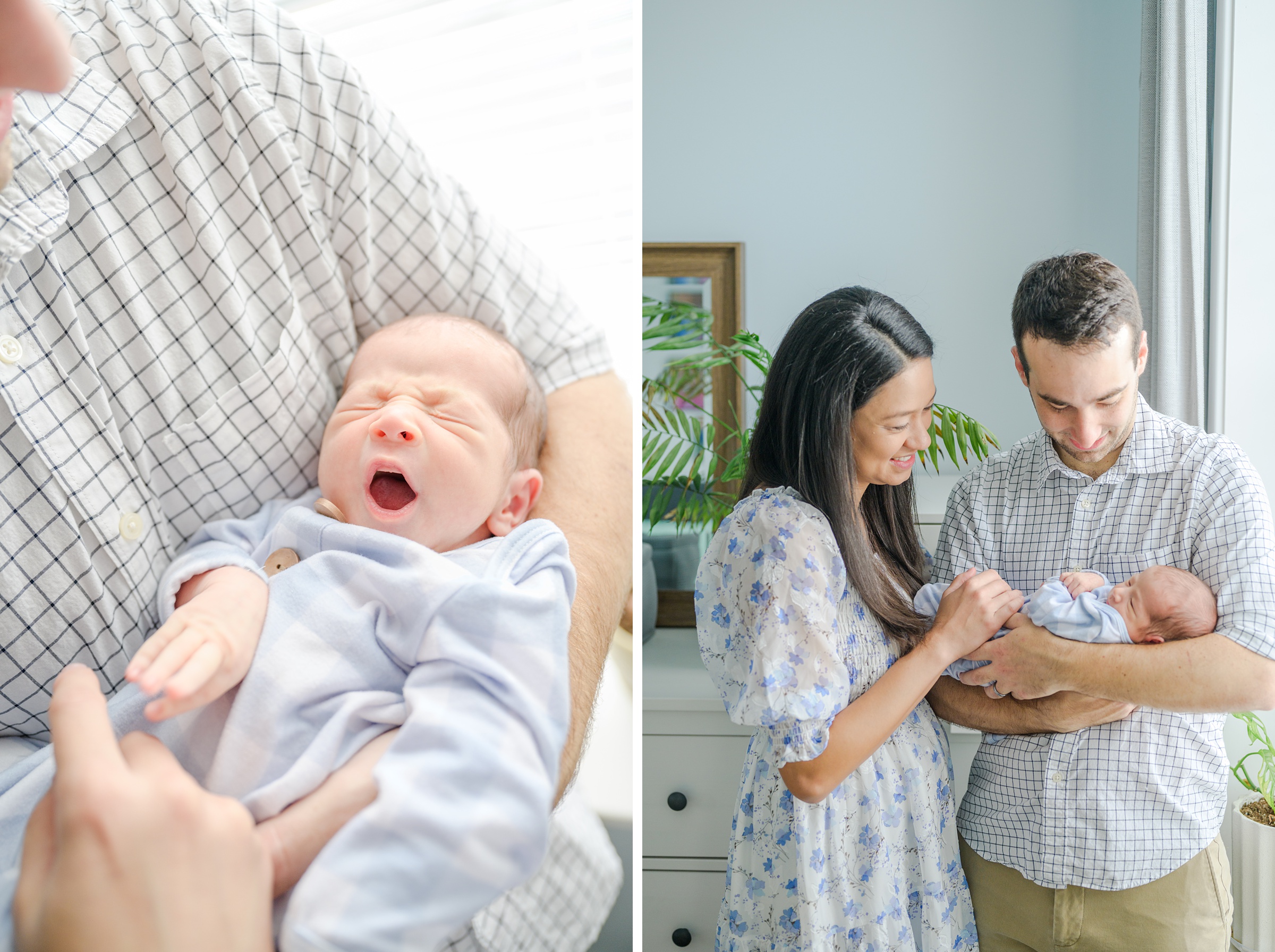 In-home Philly lifestyle newborn portrait session photographed by Cait Kramer