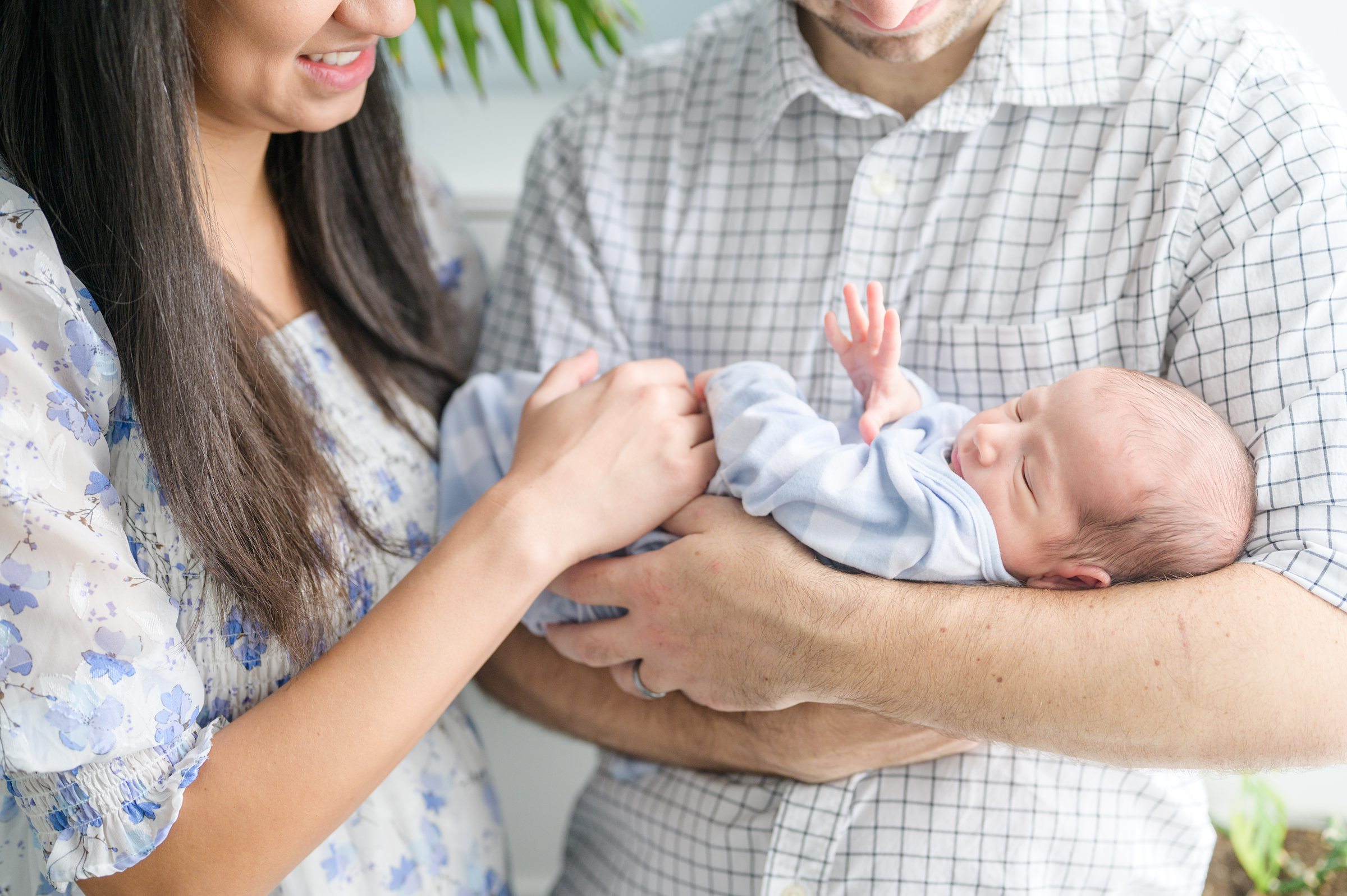 In-home Philly lifestyle newborn portrait session photographed by Cait Kramer