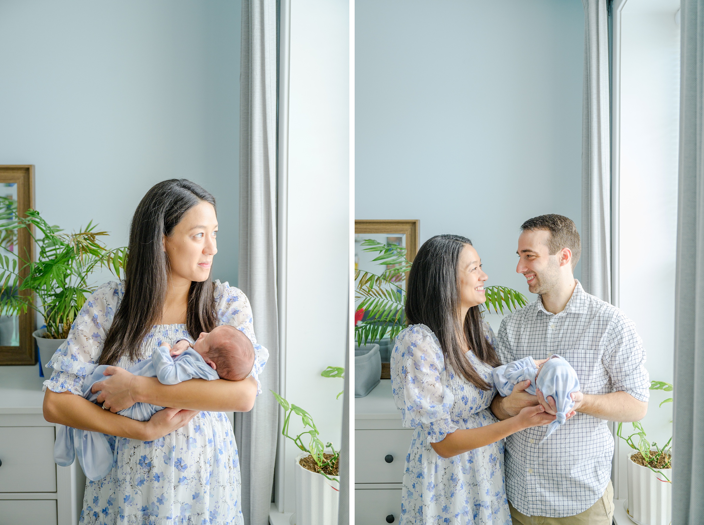 In-home Philly lifestyle newborn portrait session photographed by Cait Kramer