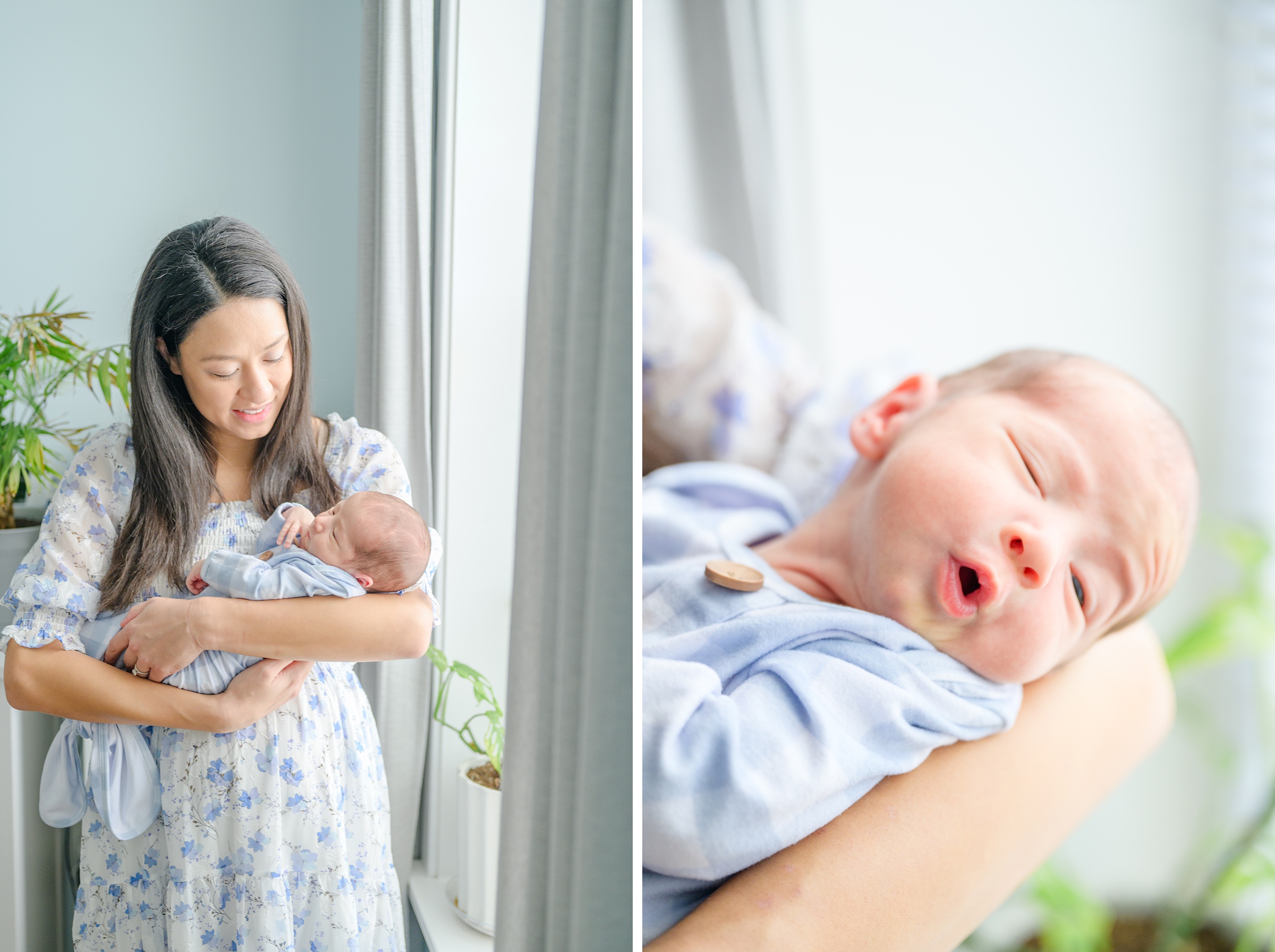 In-home Philly lifestyle newborn portrait session photographed by Cait Kramer