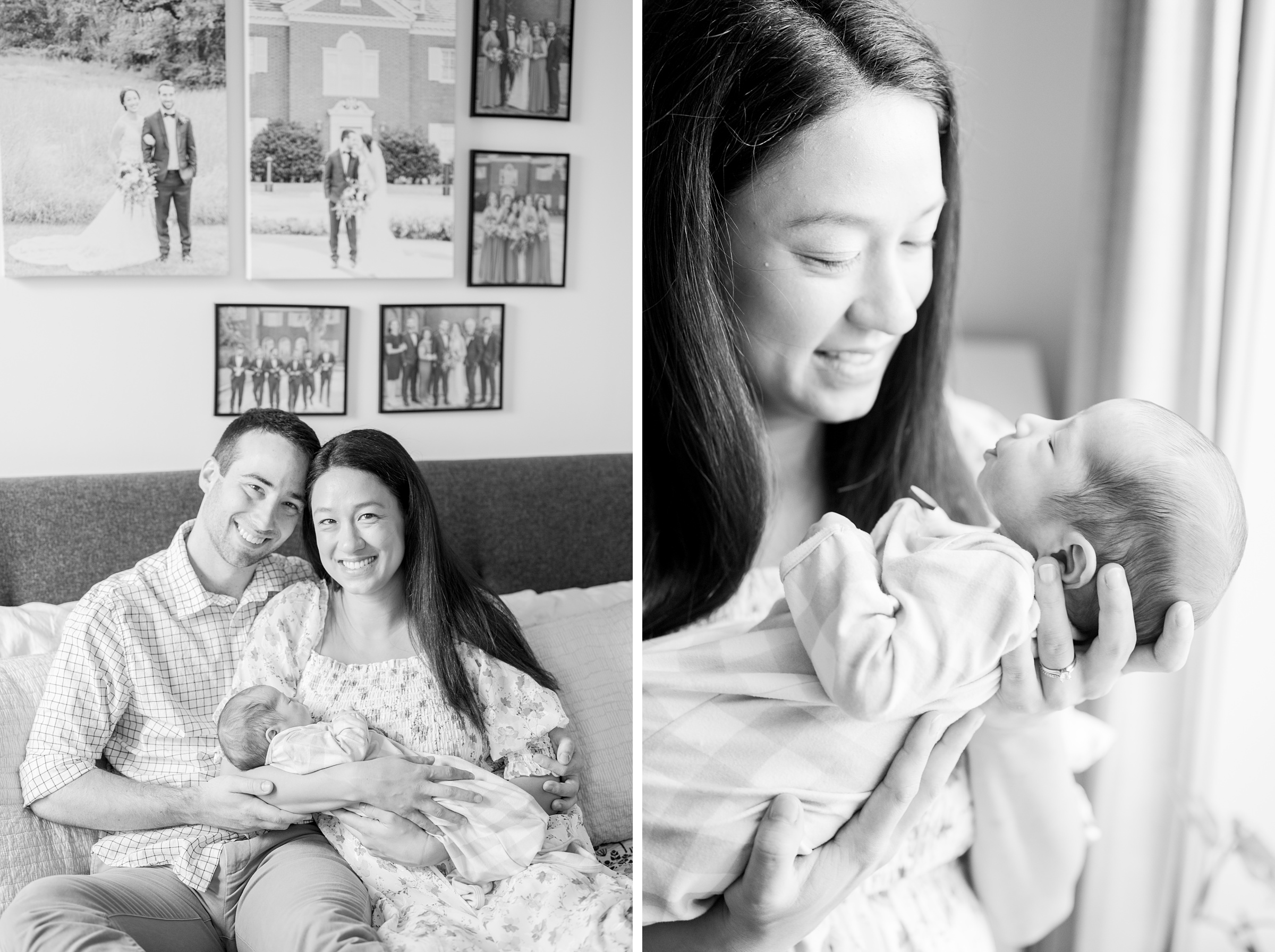 In-home Philly lifestyle newborn portrait session photographed by Cait Kramer