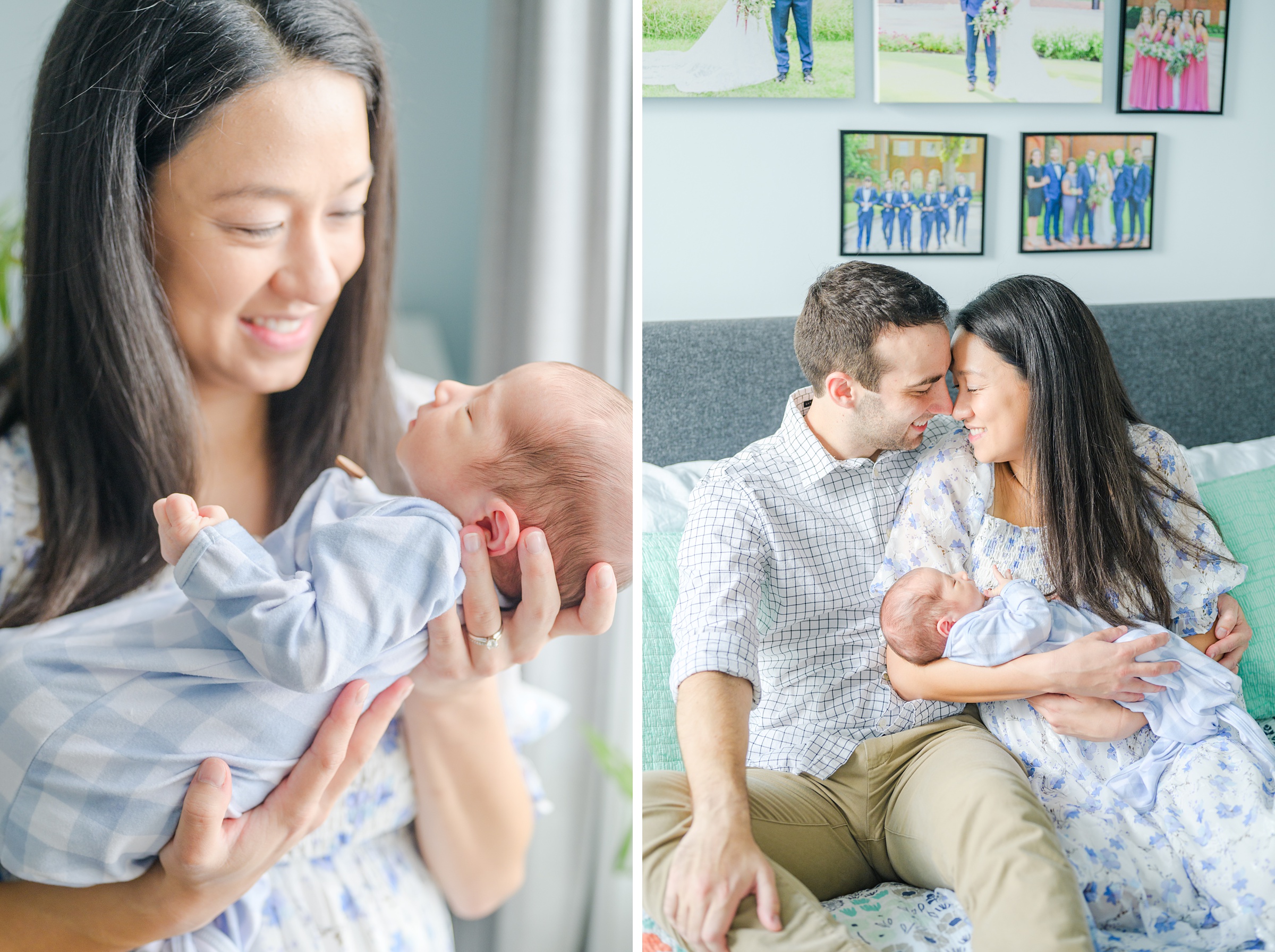 In-home Philly lifestyle newborn portrait session photographed by Cait Kramer